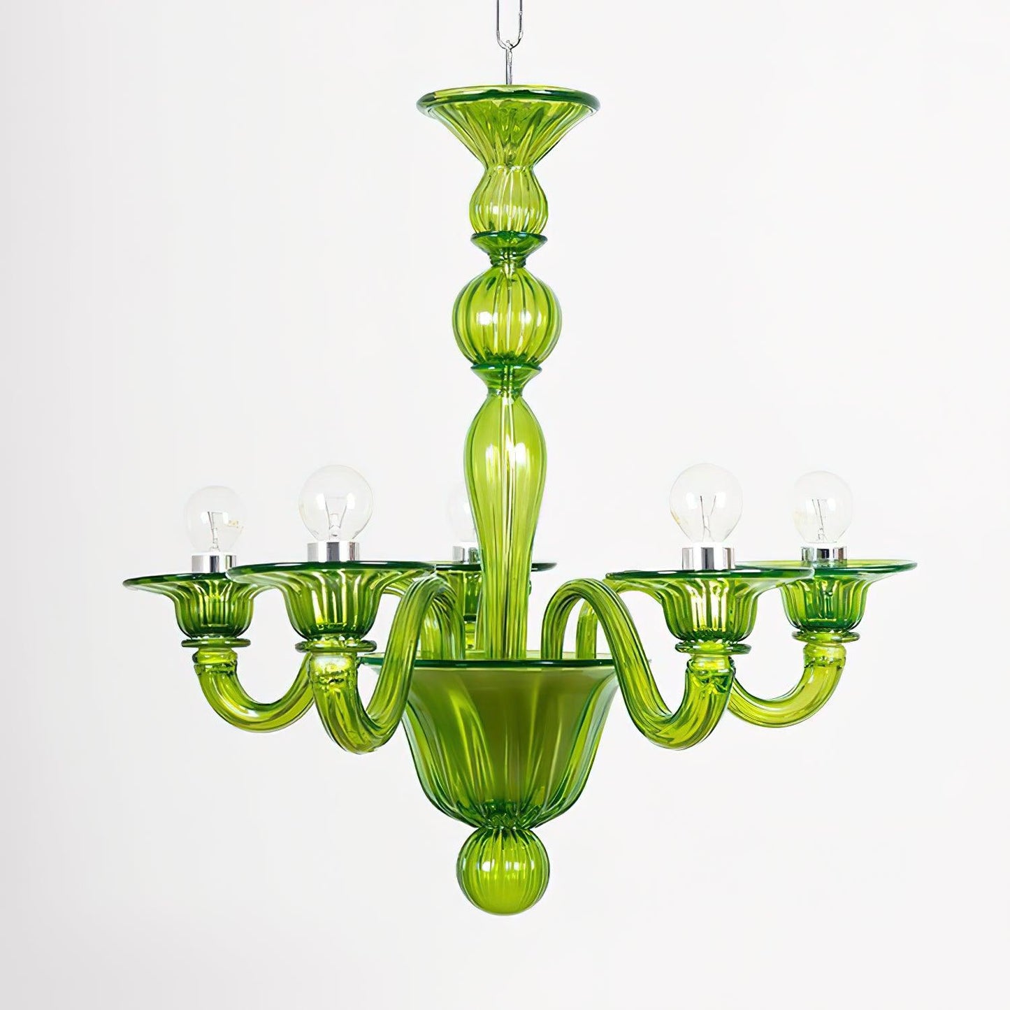 Aurora Chandelier Murano Glass Green