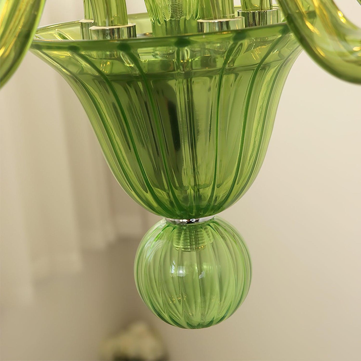 Aurora Chandelier Murano Glass Green