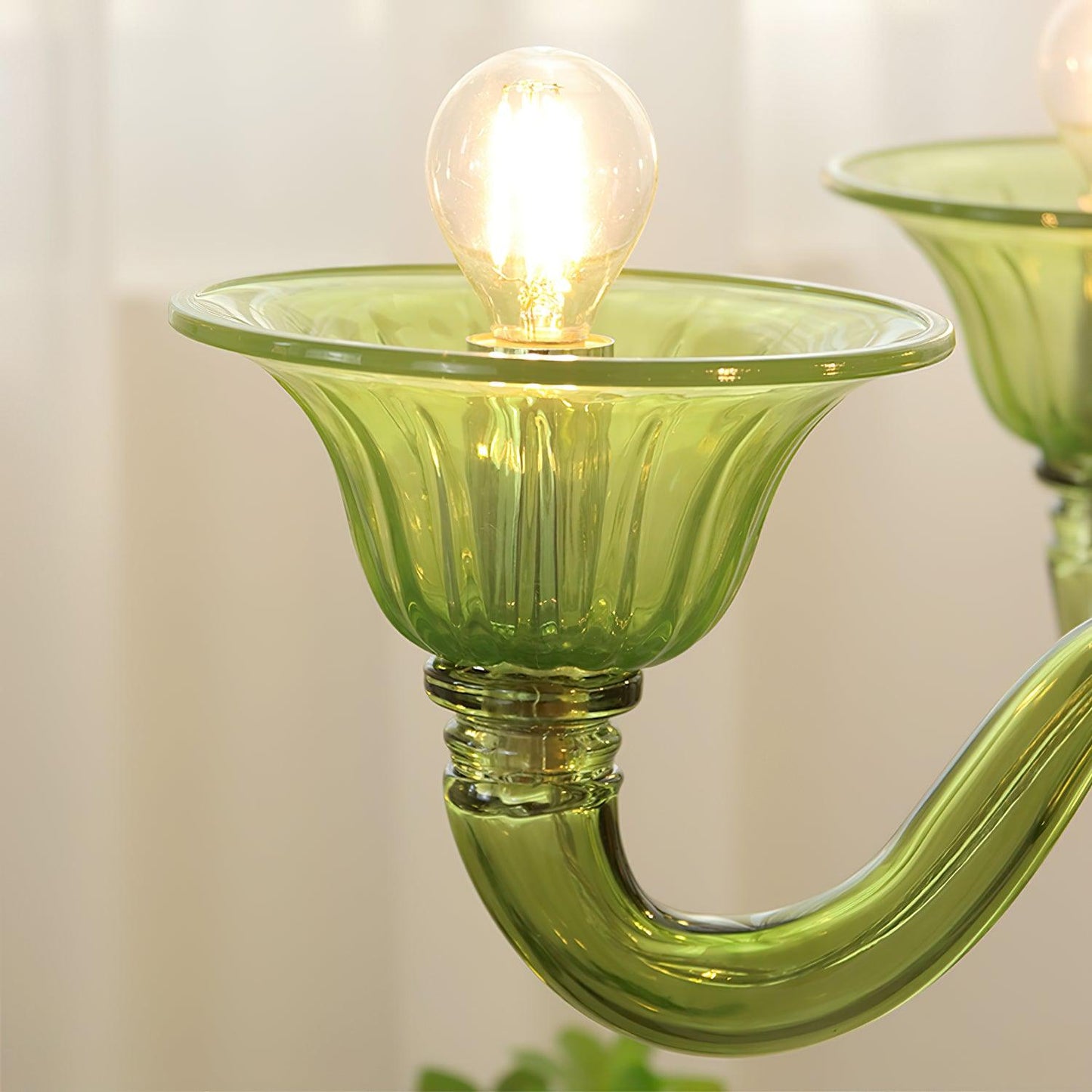 Aurora Chandelier Murano Glass Green