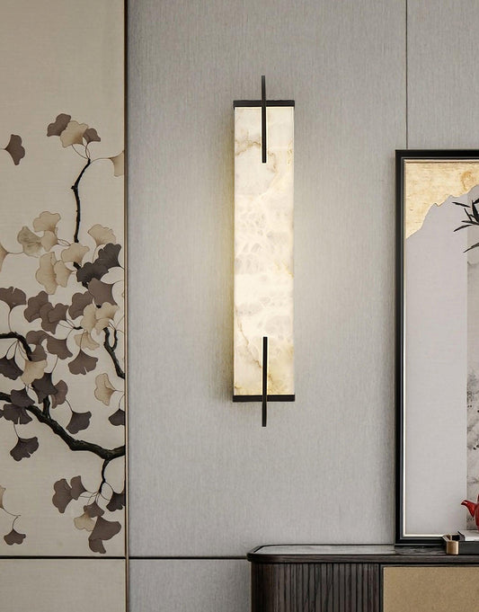 Aurcarir Rectangular Alabaster Wall Light