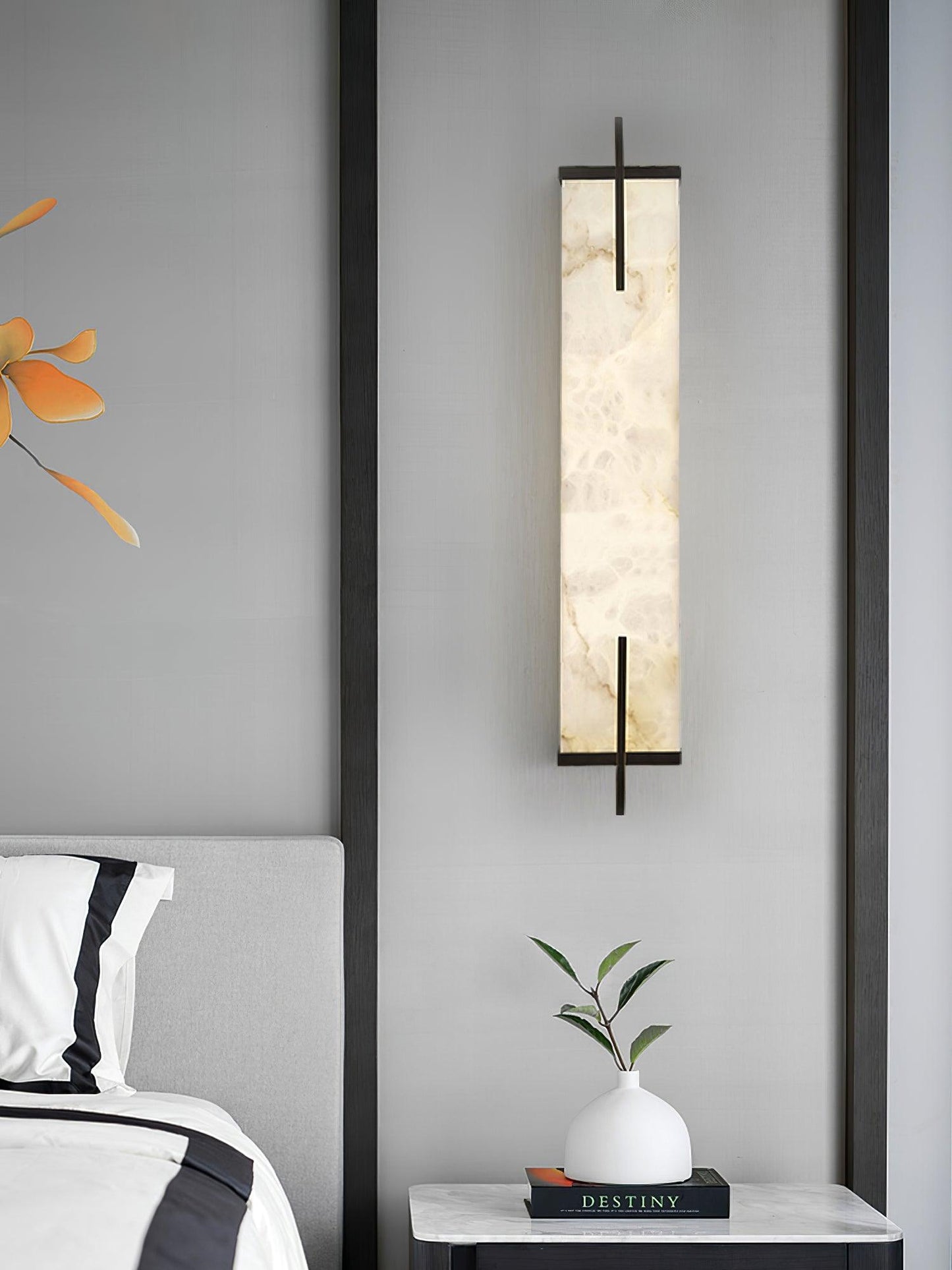 Aurcarir Rectangular Alabaster Wall Light