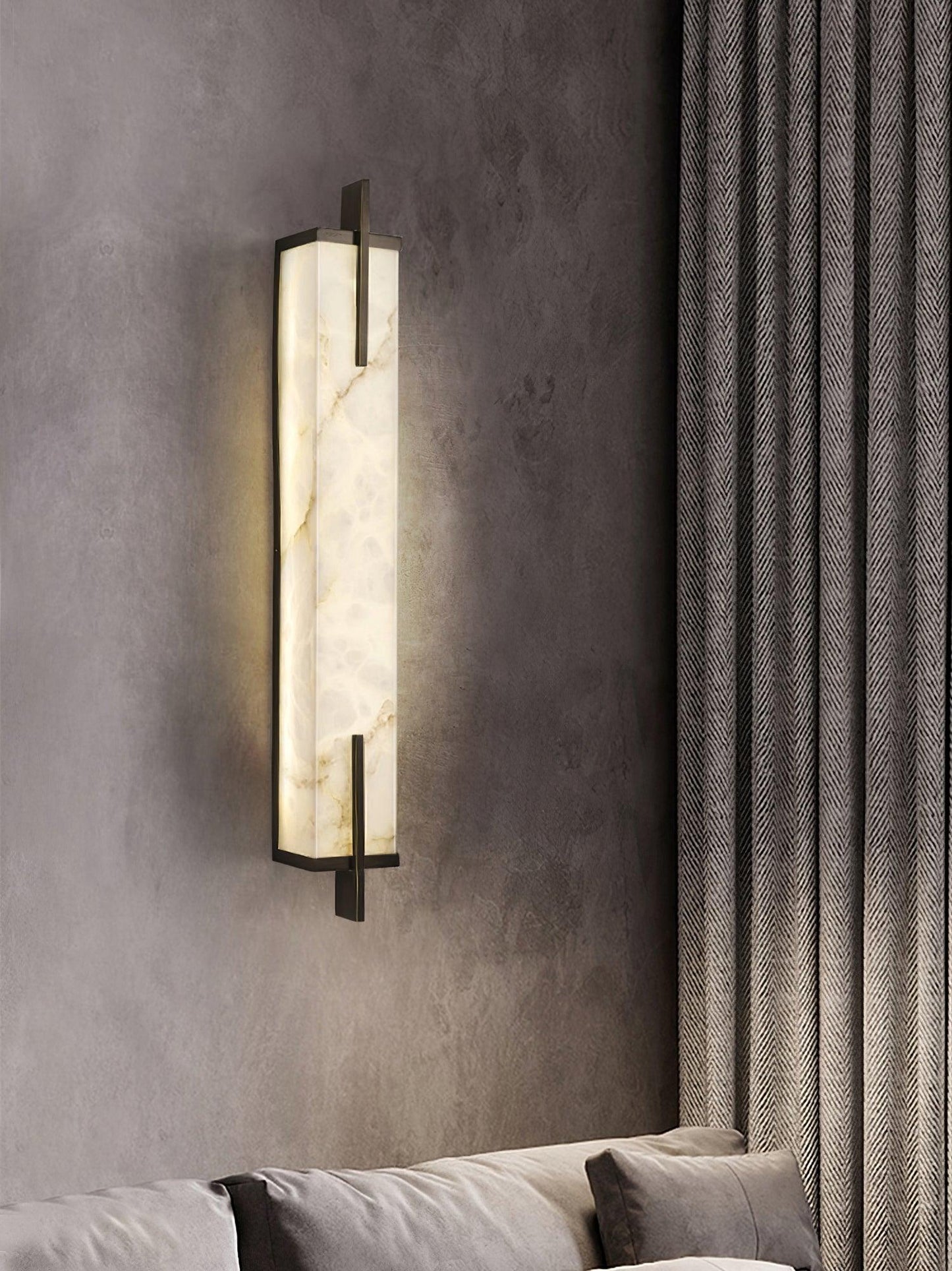 Aurcarir Rectangular Alabaster Wall Light