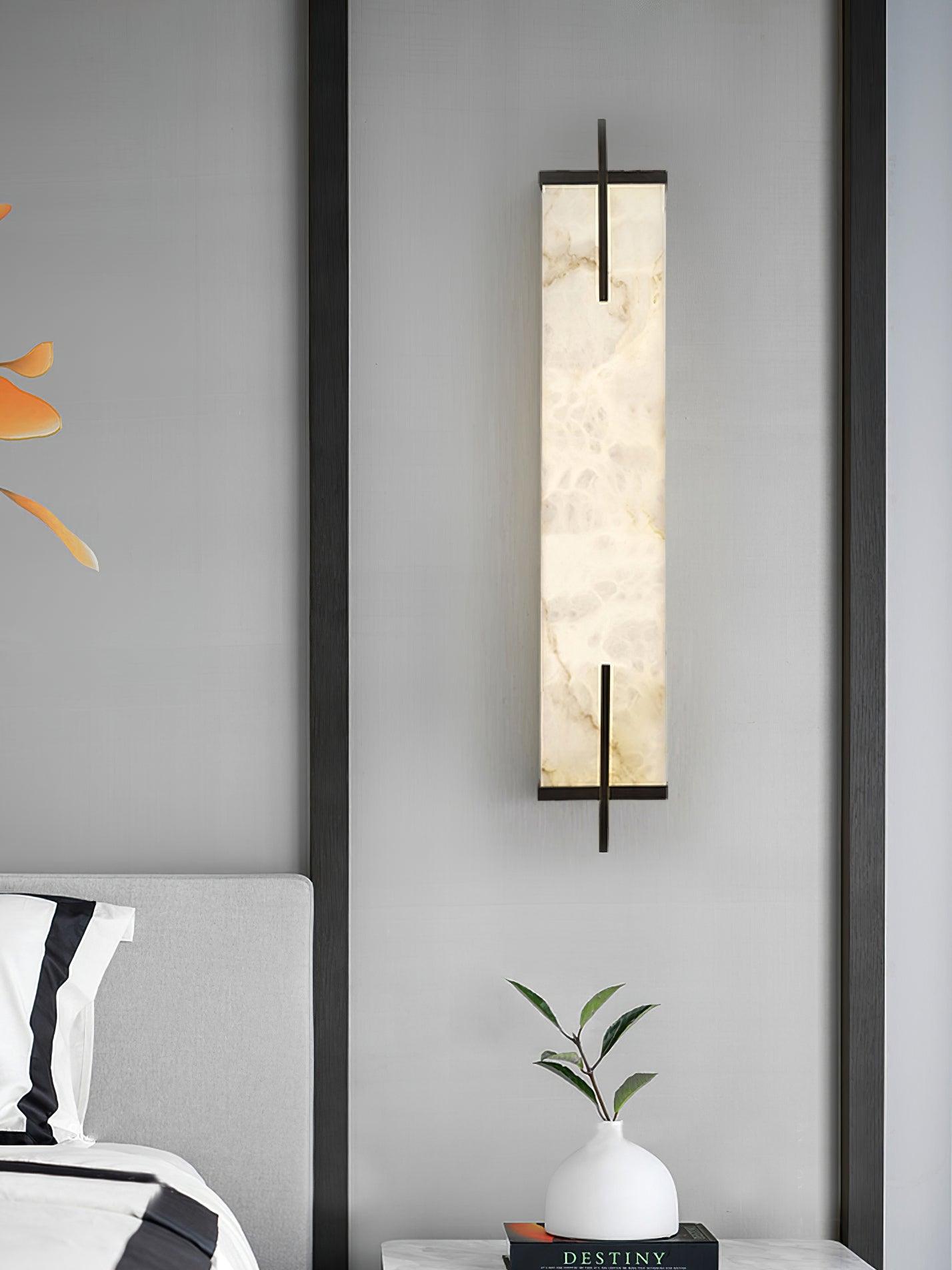 Aurcarir Rectangular Alabaster Wall Light
