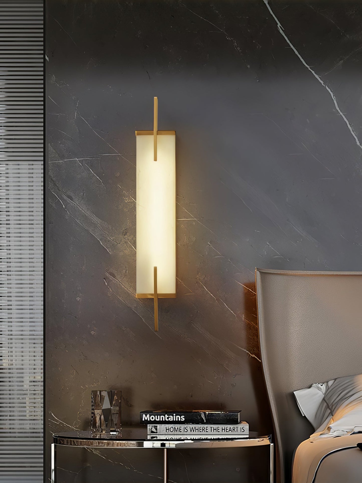 Aurcarir Rectangular Alabaster Wall Light
