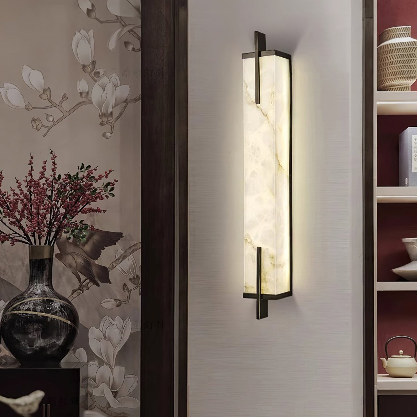 Aurcarir Rectangular Alabaster Wall Light