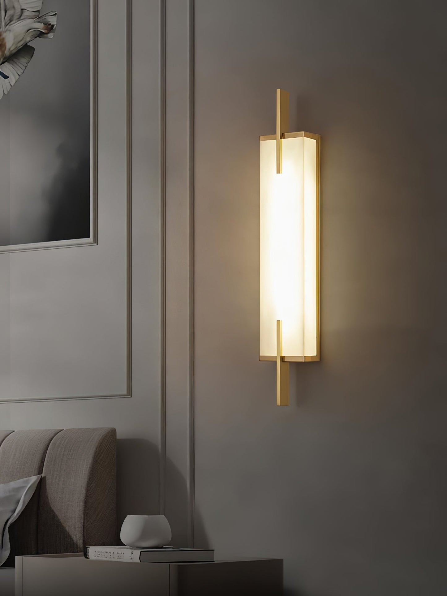 Aurcarir Rectangular Alabaster Wall Light