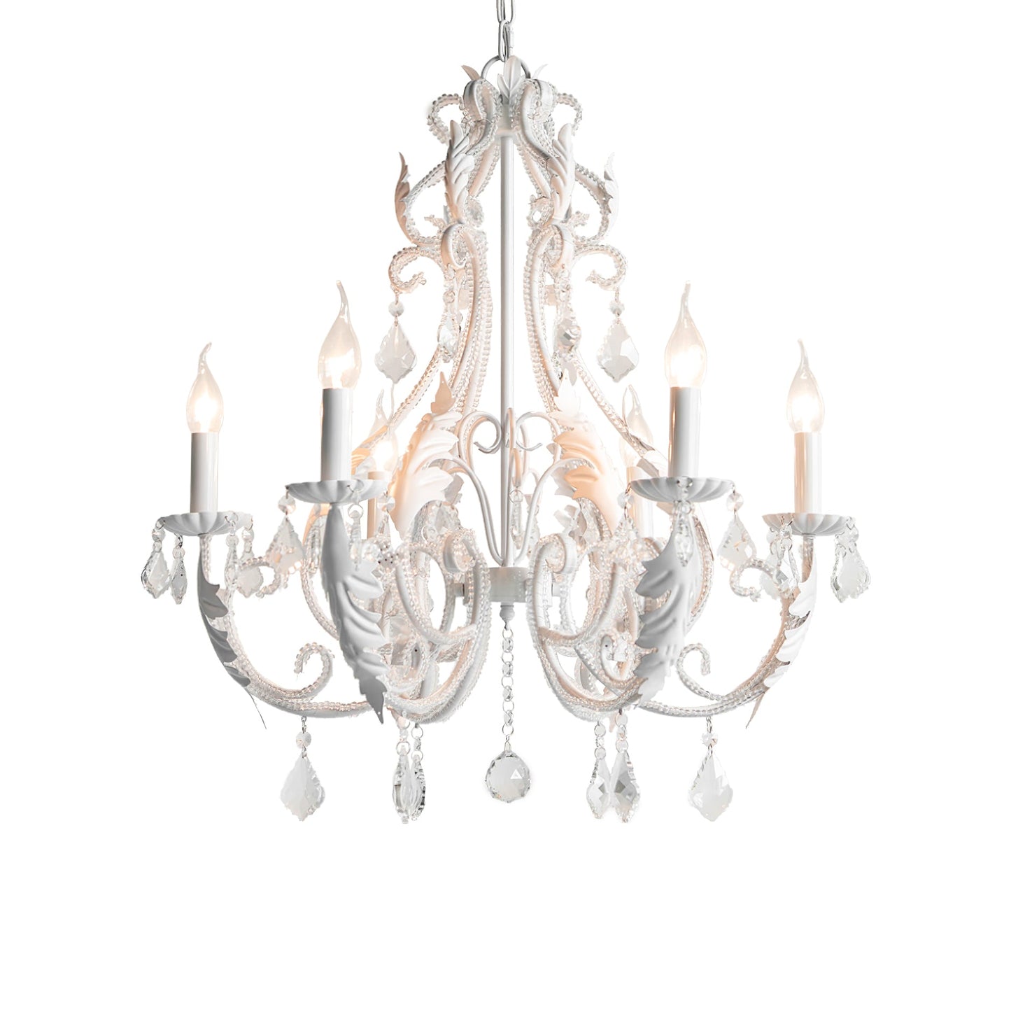 Lustra Pendant Lamp Candle Holder Crystal Beads