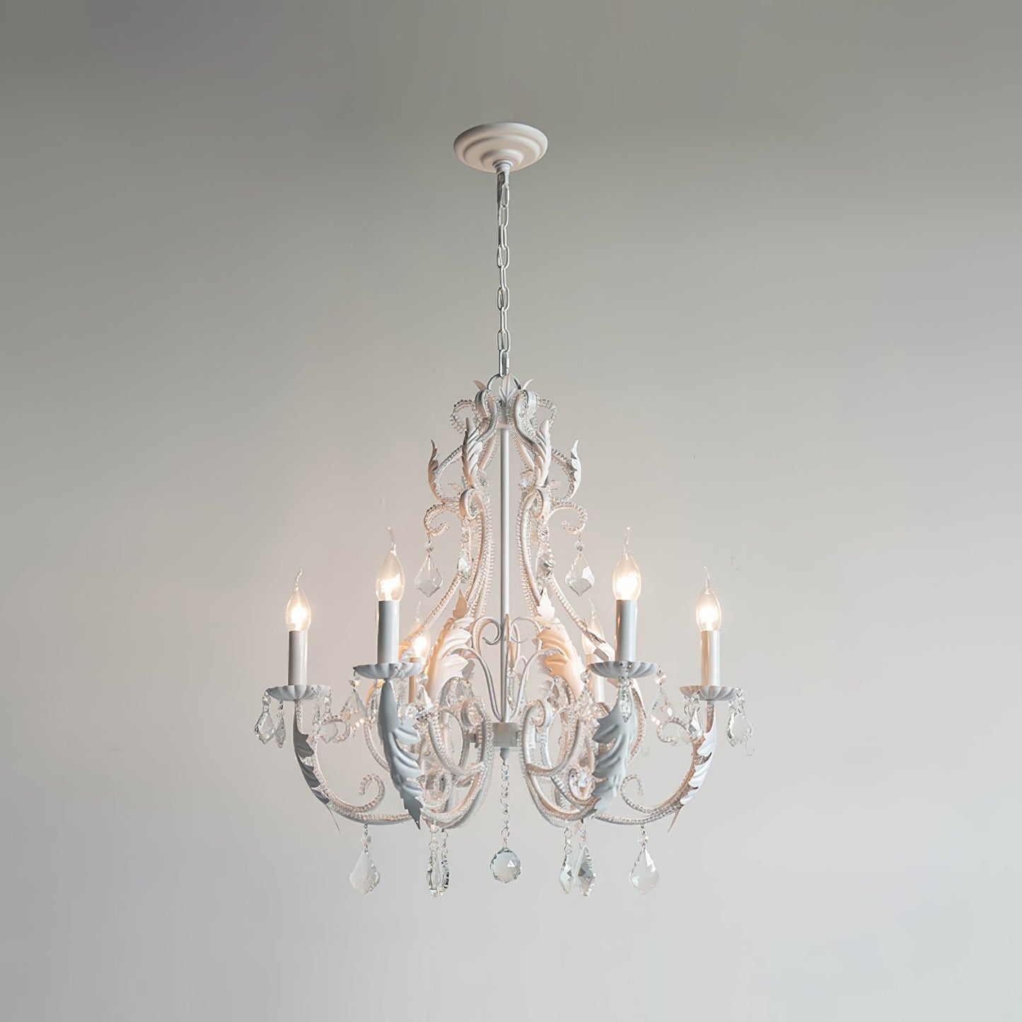Lustra Pendant Lamp Candle Holder Crystal Beads