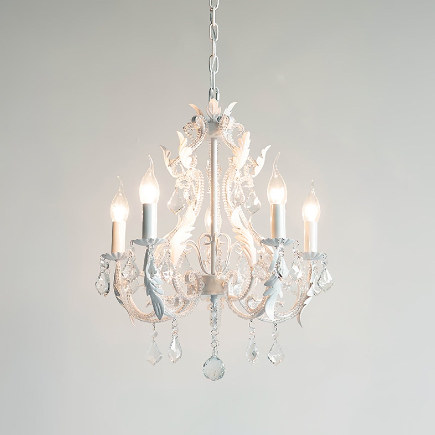 Lustra Pendant Lamp Candle Holder Crystal Beads