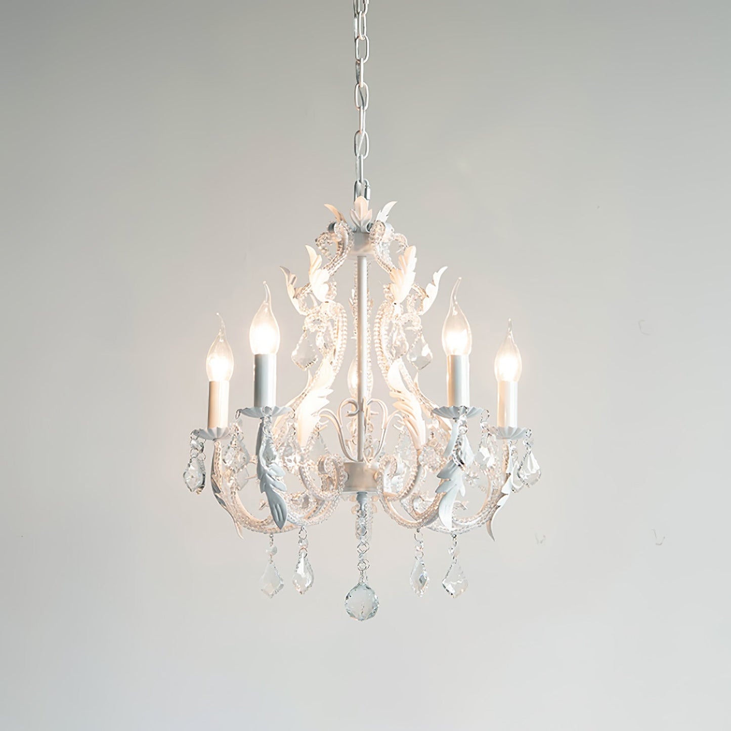 Lustra Pendant Lamp Candle Holder Crystal Beads