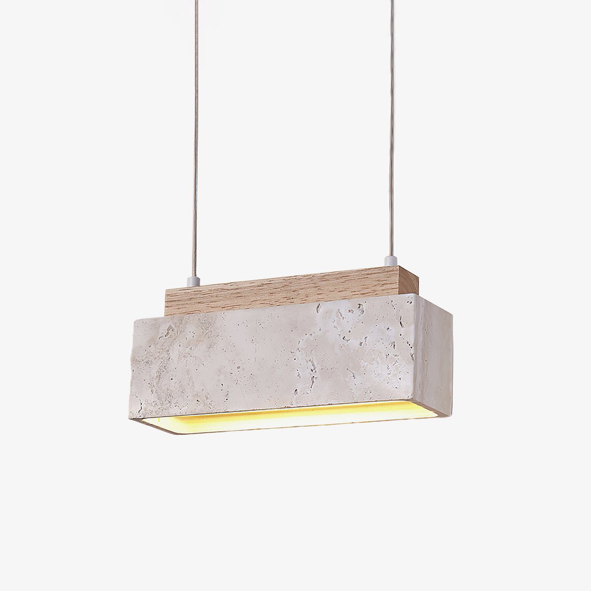Ciraeila Rectangular Travertine Pendant Light