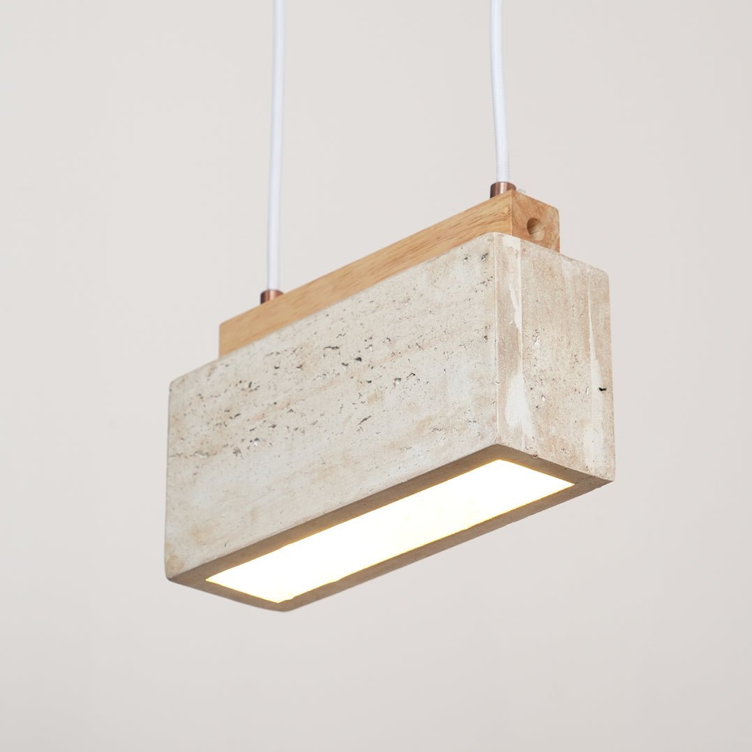 Ciraeila Rectangular Travertine Pendant Light
