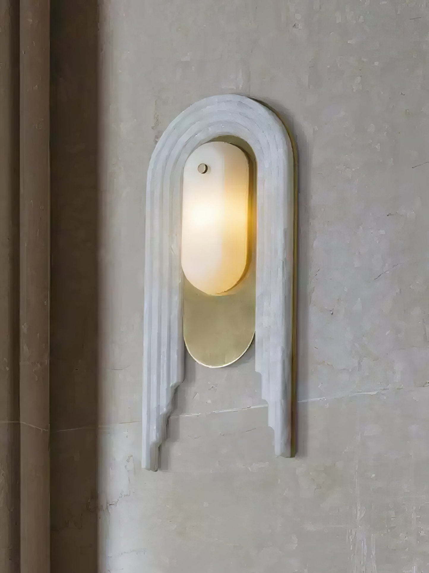 Sytalion Arch Alabaster Wall Light