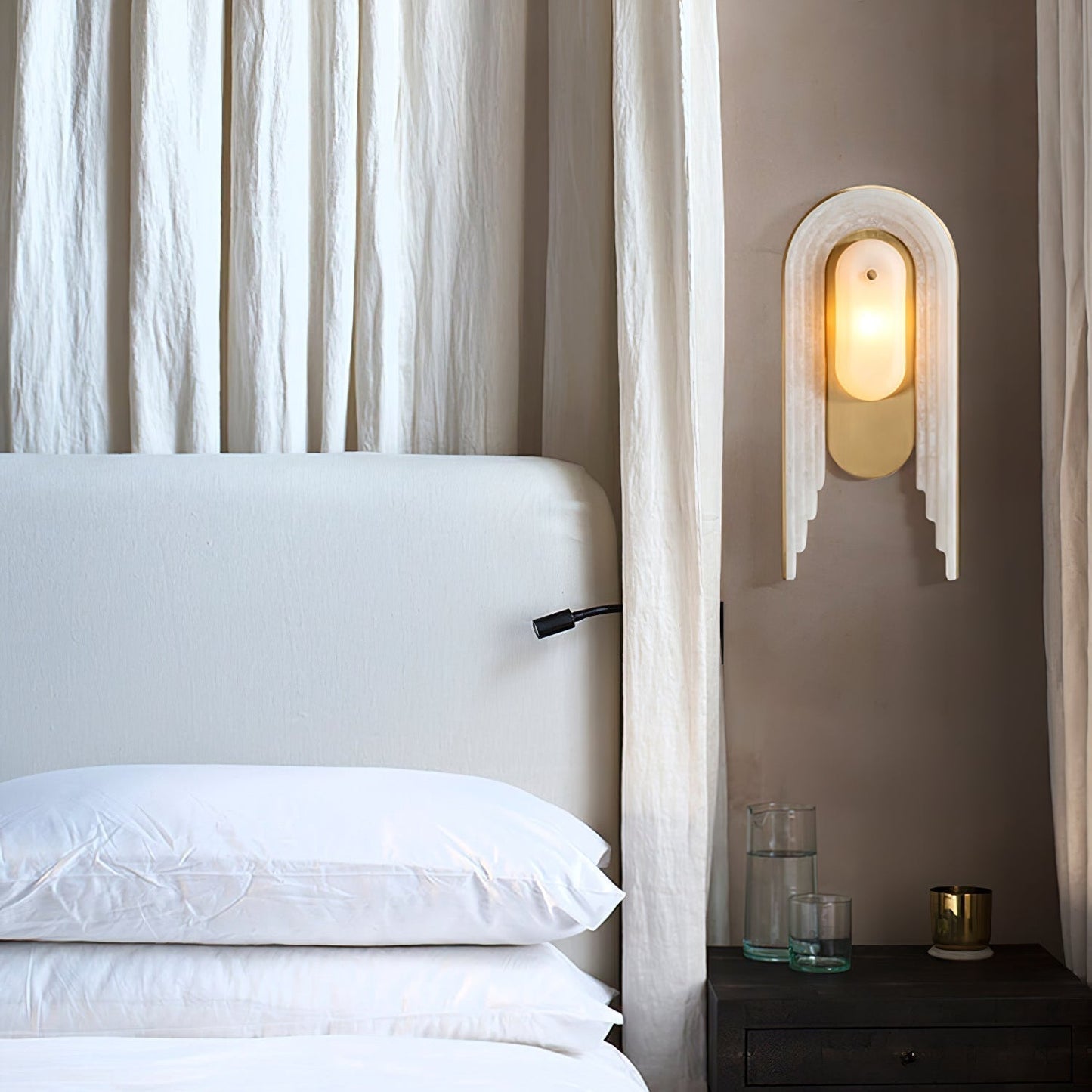 Sytalion Arch Alabaster Wall Light
