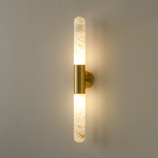 Evtalos Cylinder Alabaster Wall Light