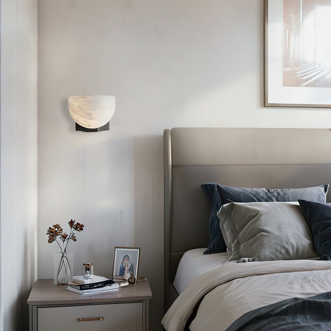 Corvina Bowl Alabaster Wall Light