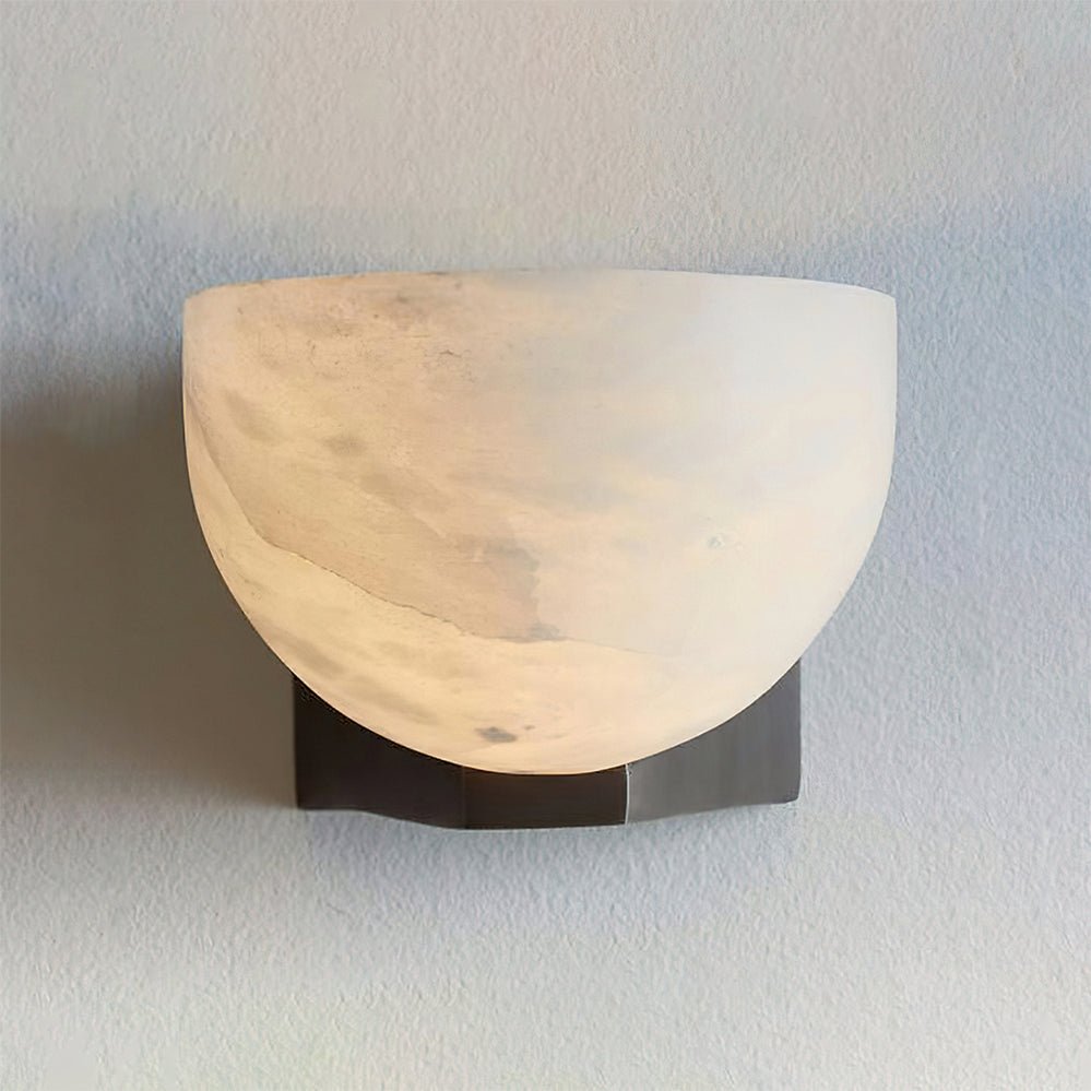 Corvina Bowl Alabaster Wall Light