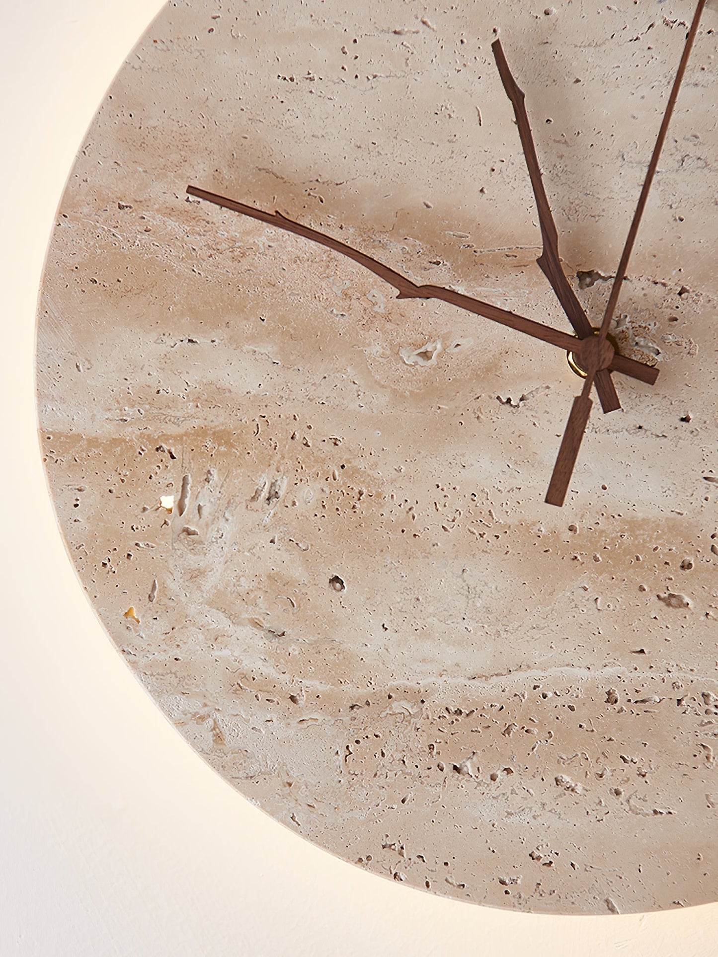 Volira Clock Travertine Wall Light D30cm