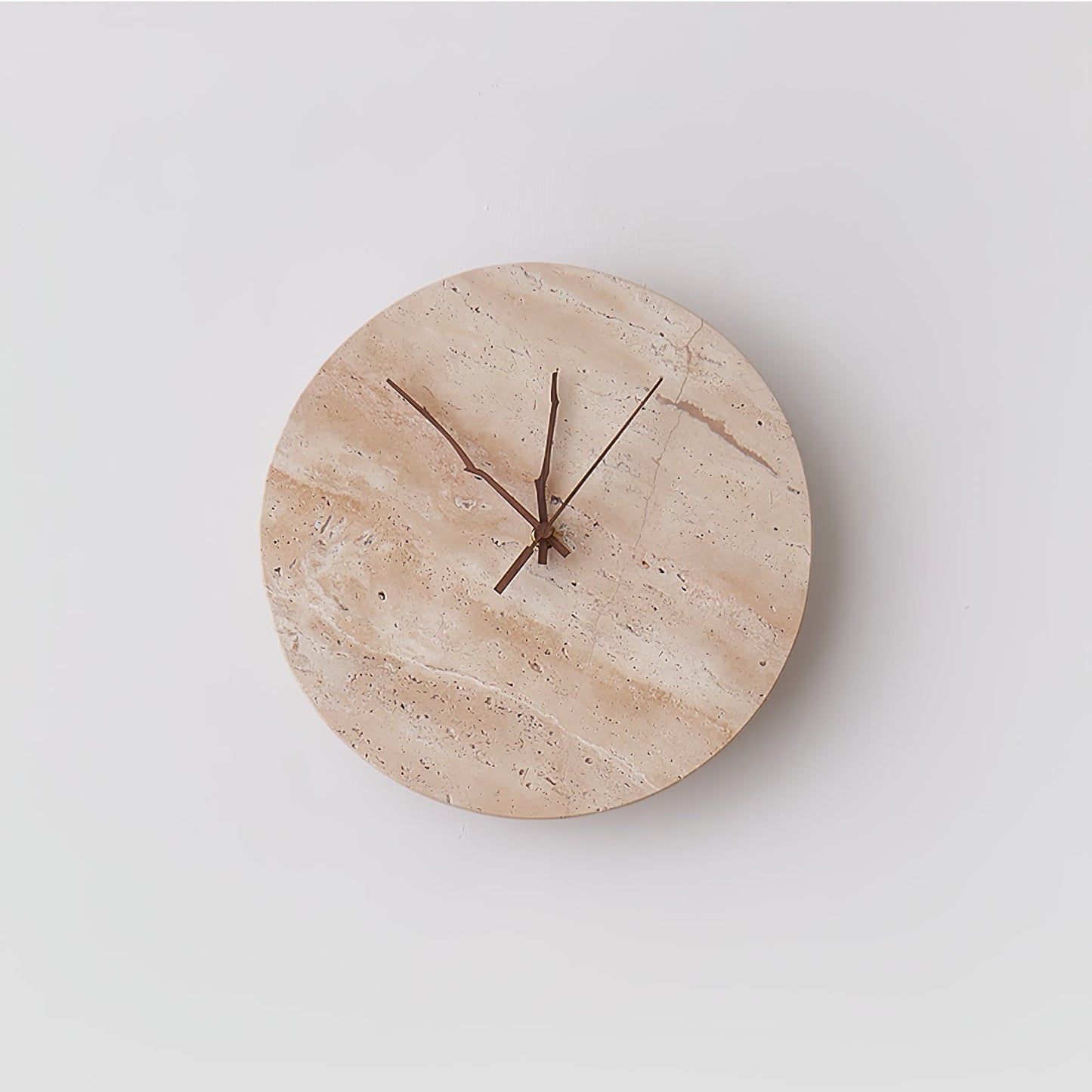 Volira Clock Travertine Wall Light D30cm