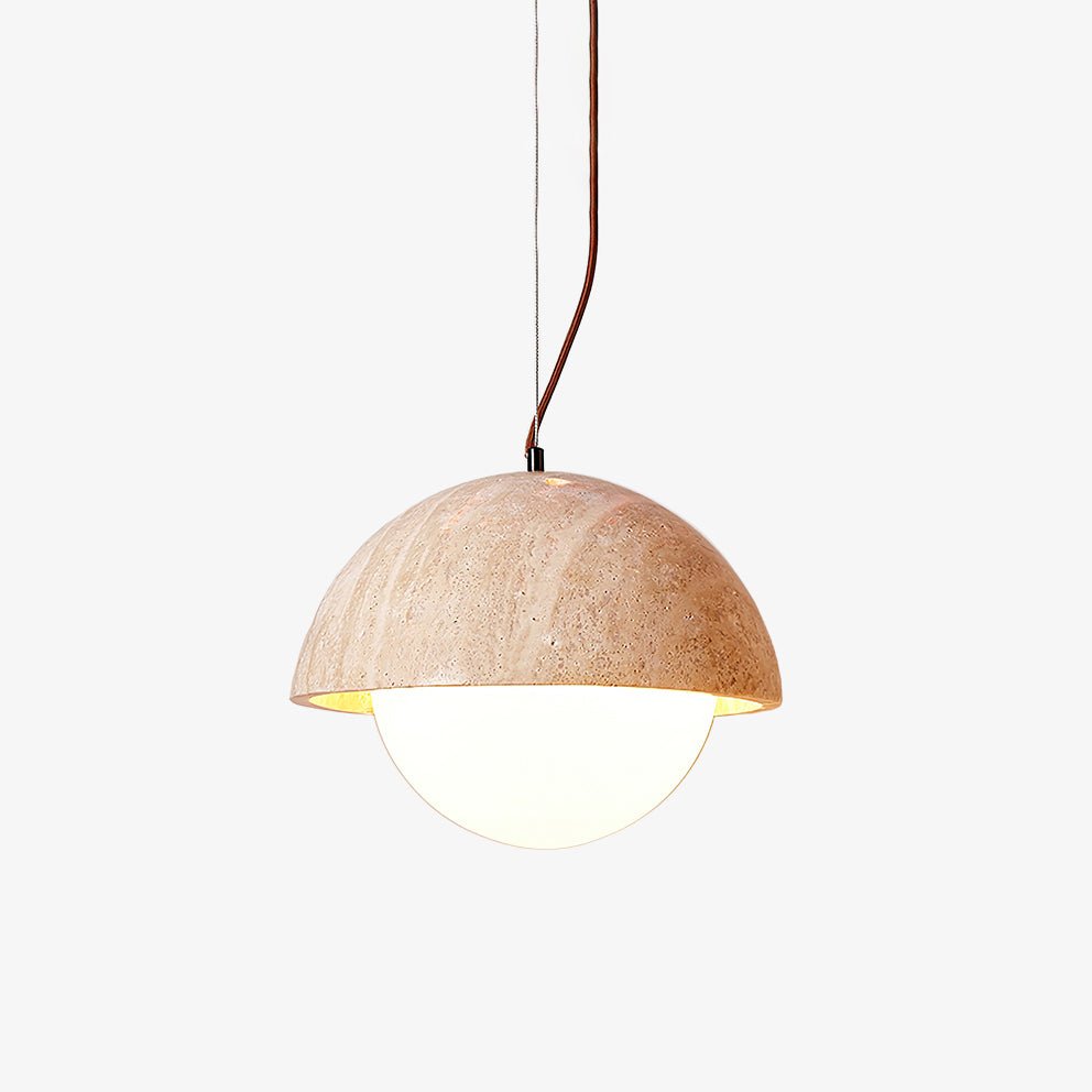 Avdoraris Dome-shaped Travertine Pendant Light