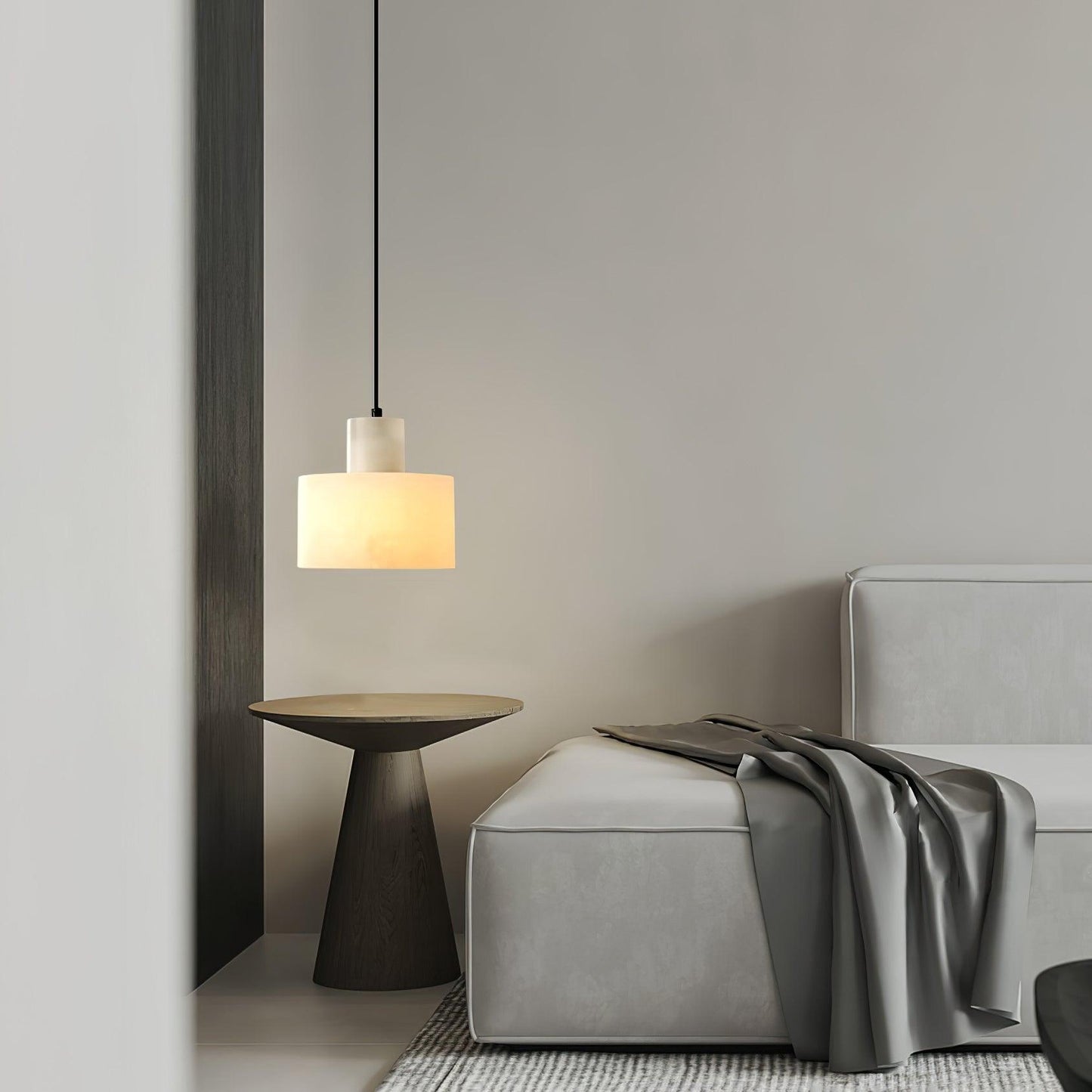 Alabaster Pendant Lgiht Dual Cylindrical
