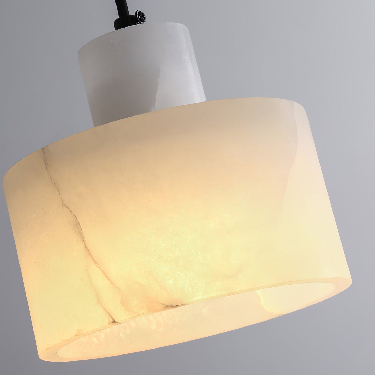 Alabaster Pendant Lgiht Dual Cylindrical