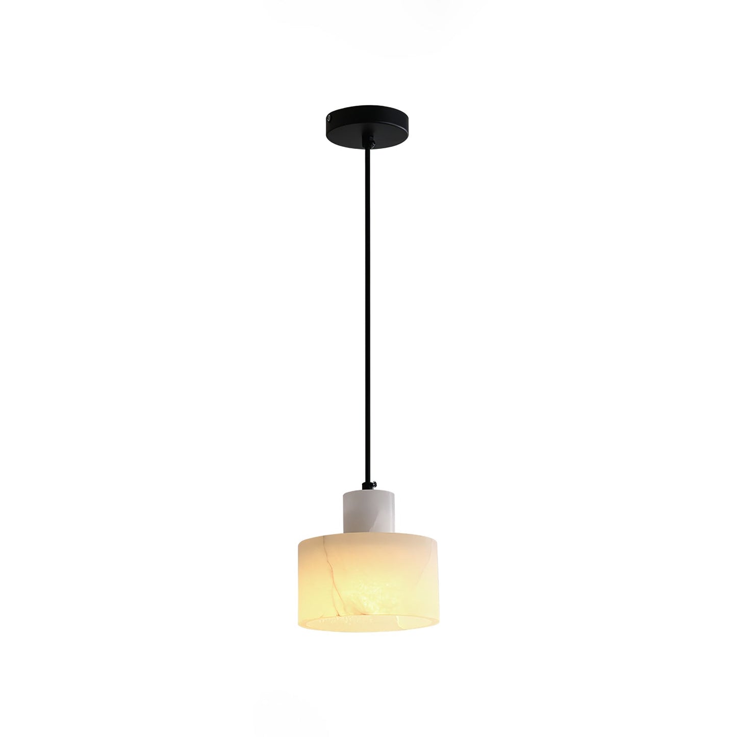 Alabaster Pendant Lgiht Dual Cylindrical