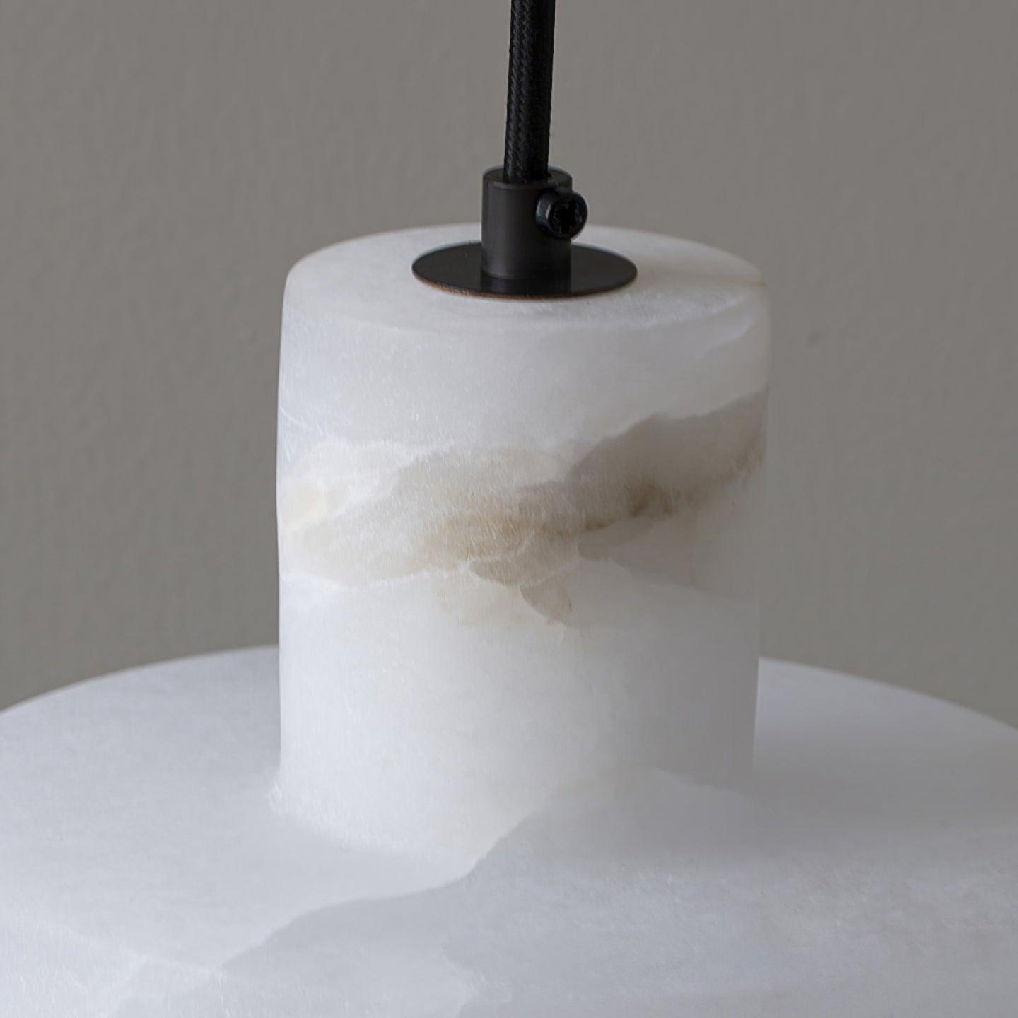 Alabaster Pendant Lgiht Dual Cylindrical