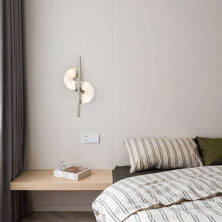Liraven Dual Disc Alabaster Wall Light