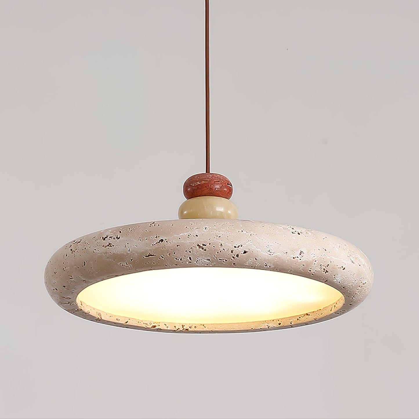 Cuvarora Disc Travertine Pendant Light