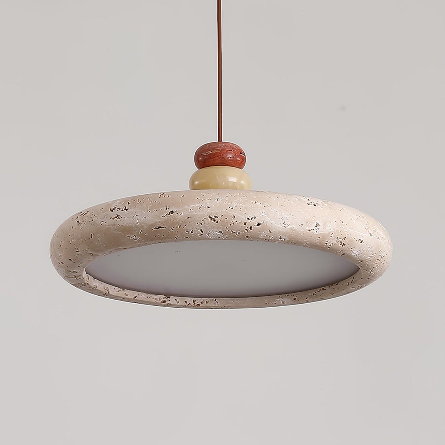 Cuvarora Disc Travertine Pendant Light