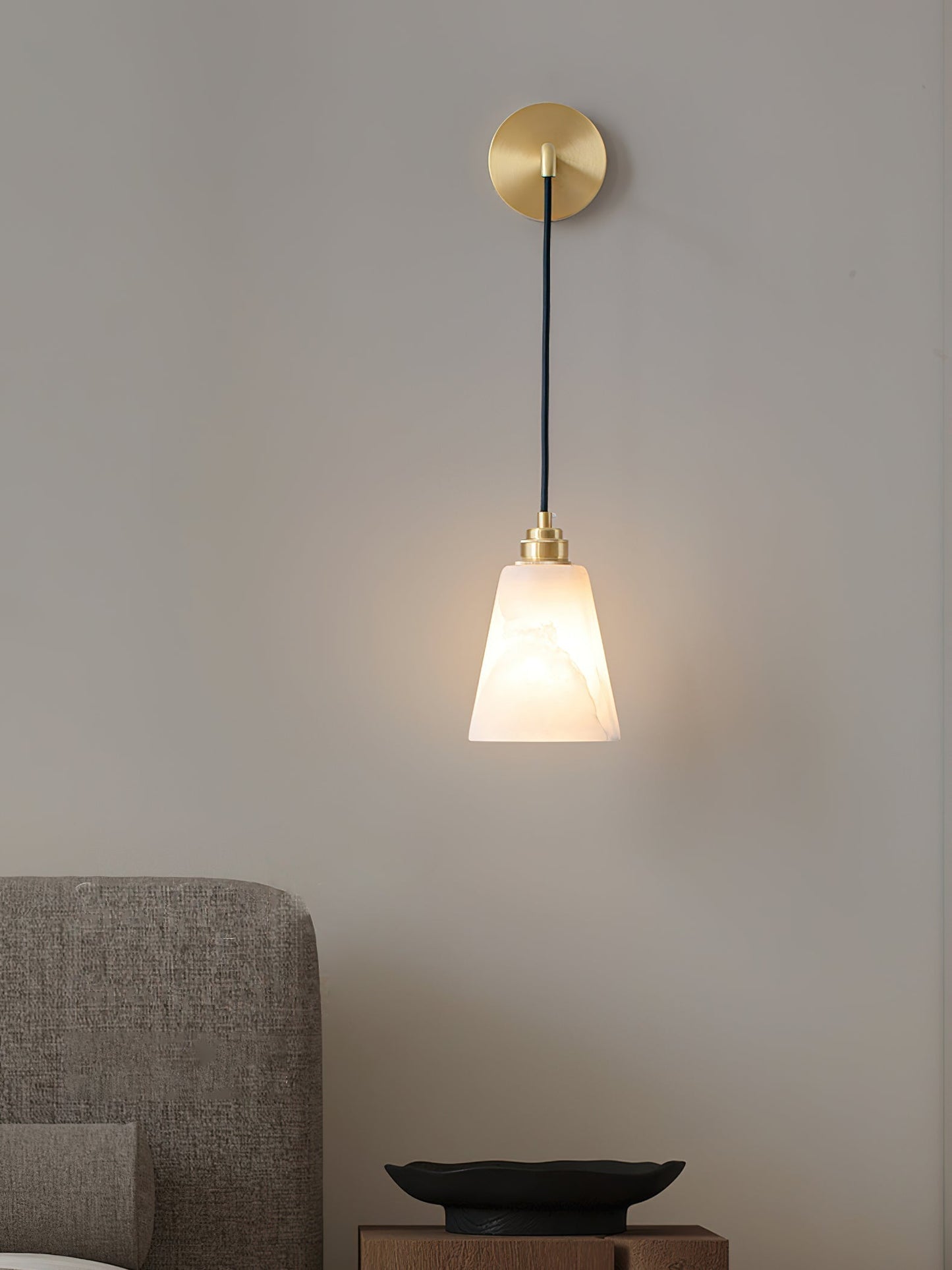 Alba Alabaster Wall Pendant Light