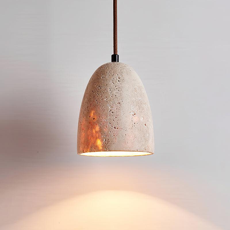 Evtheira Conical Travertine Pendant Light
