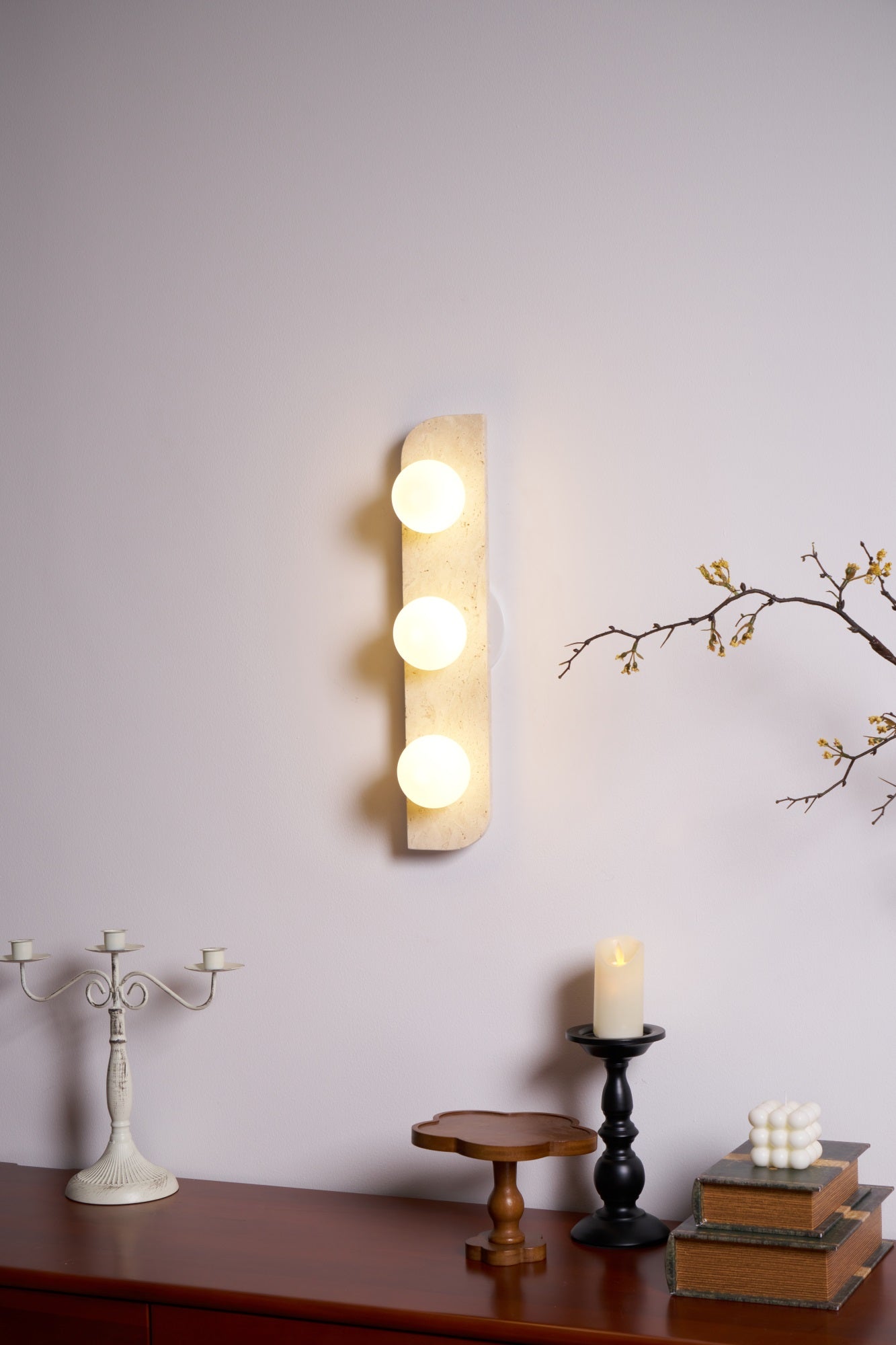 Alsilis Minimalist Travertine Wall Light