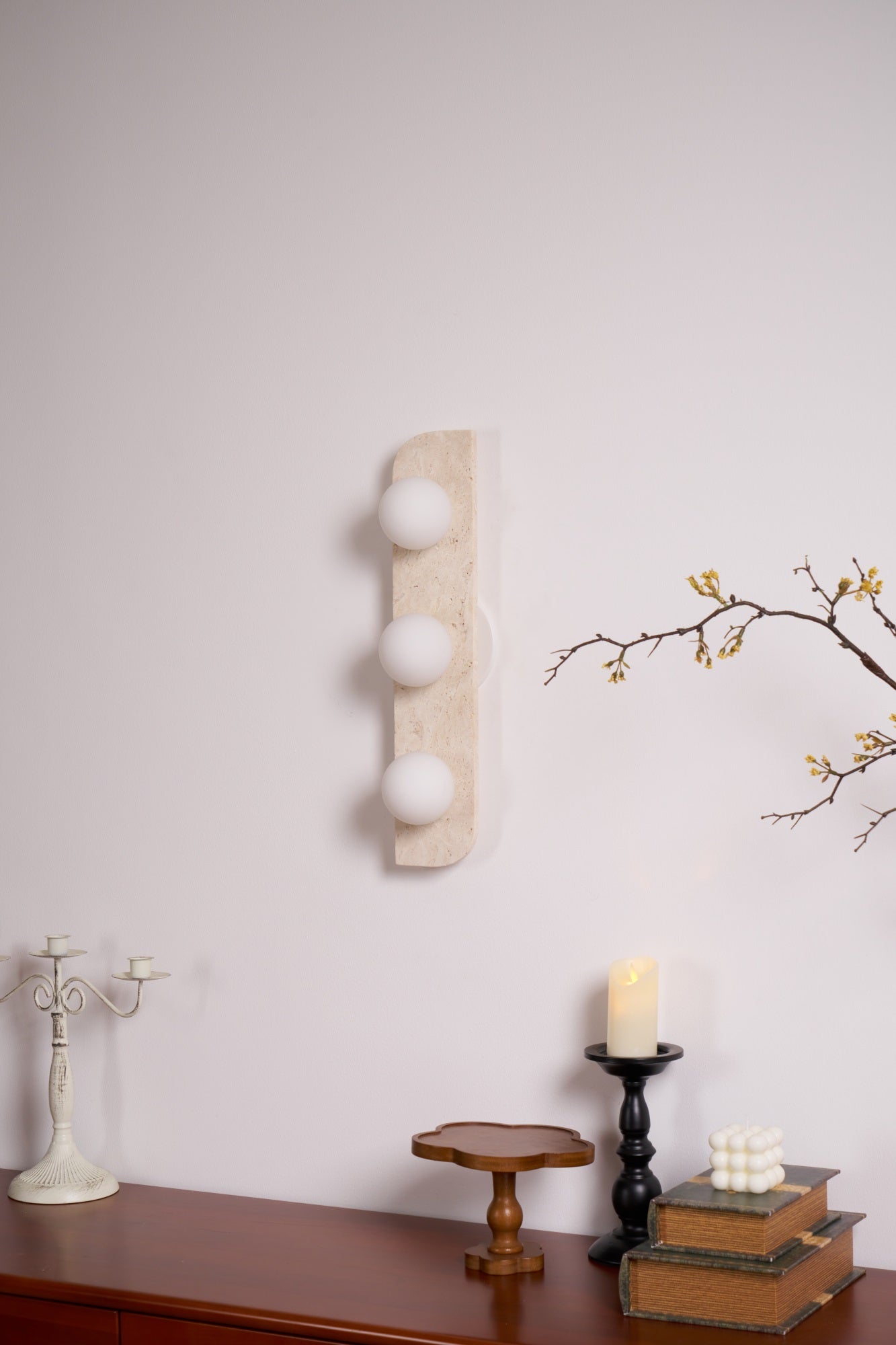 Alsilis Minimalist Travertine Wall Light