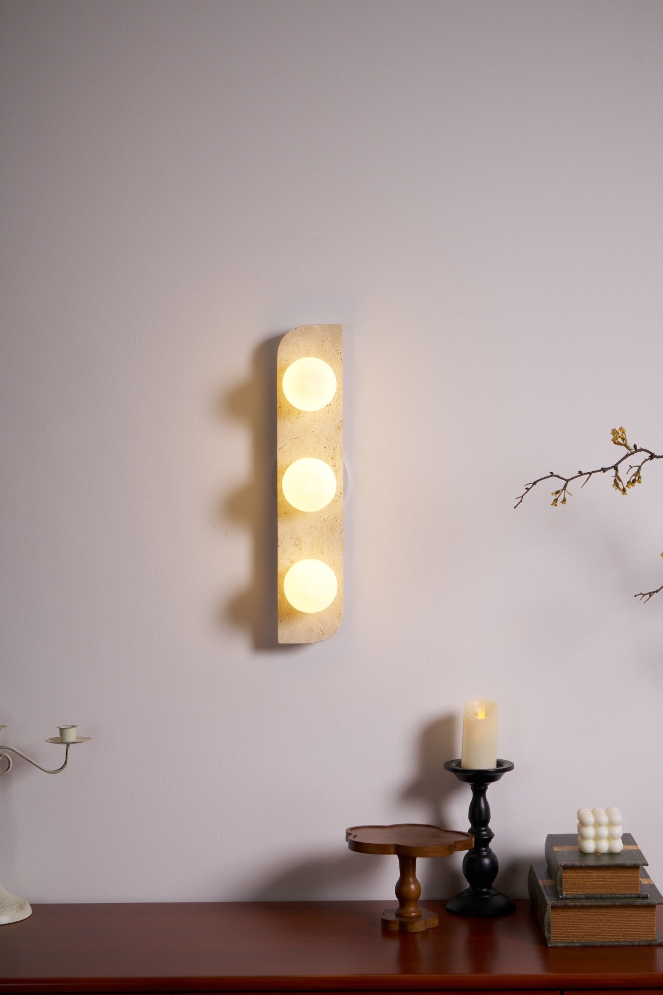 Alsilis Minimalist Travertine Wall Light