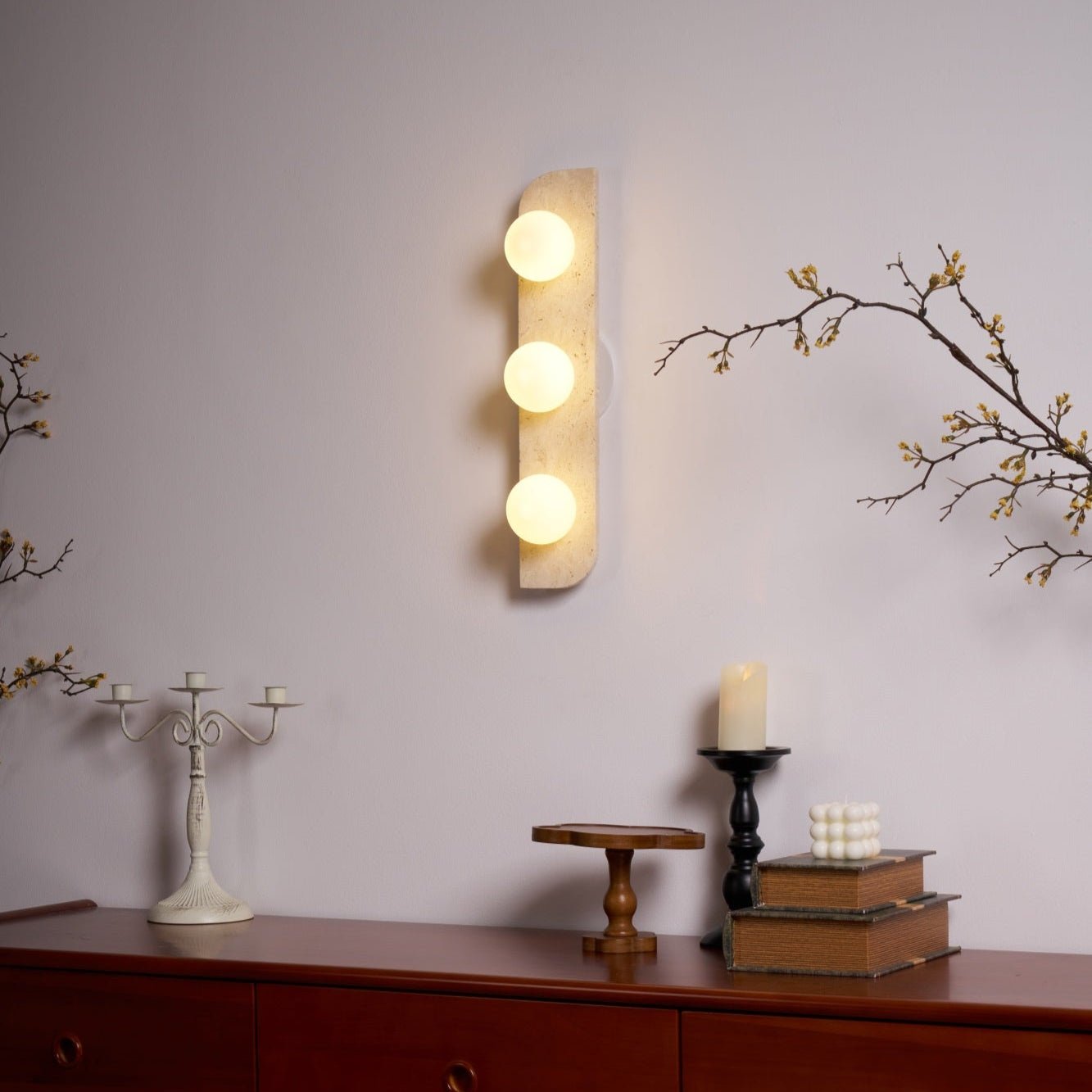 Alsilis Minimalist Travertine Wall Light