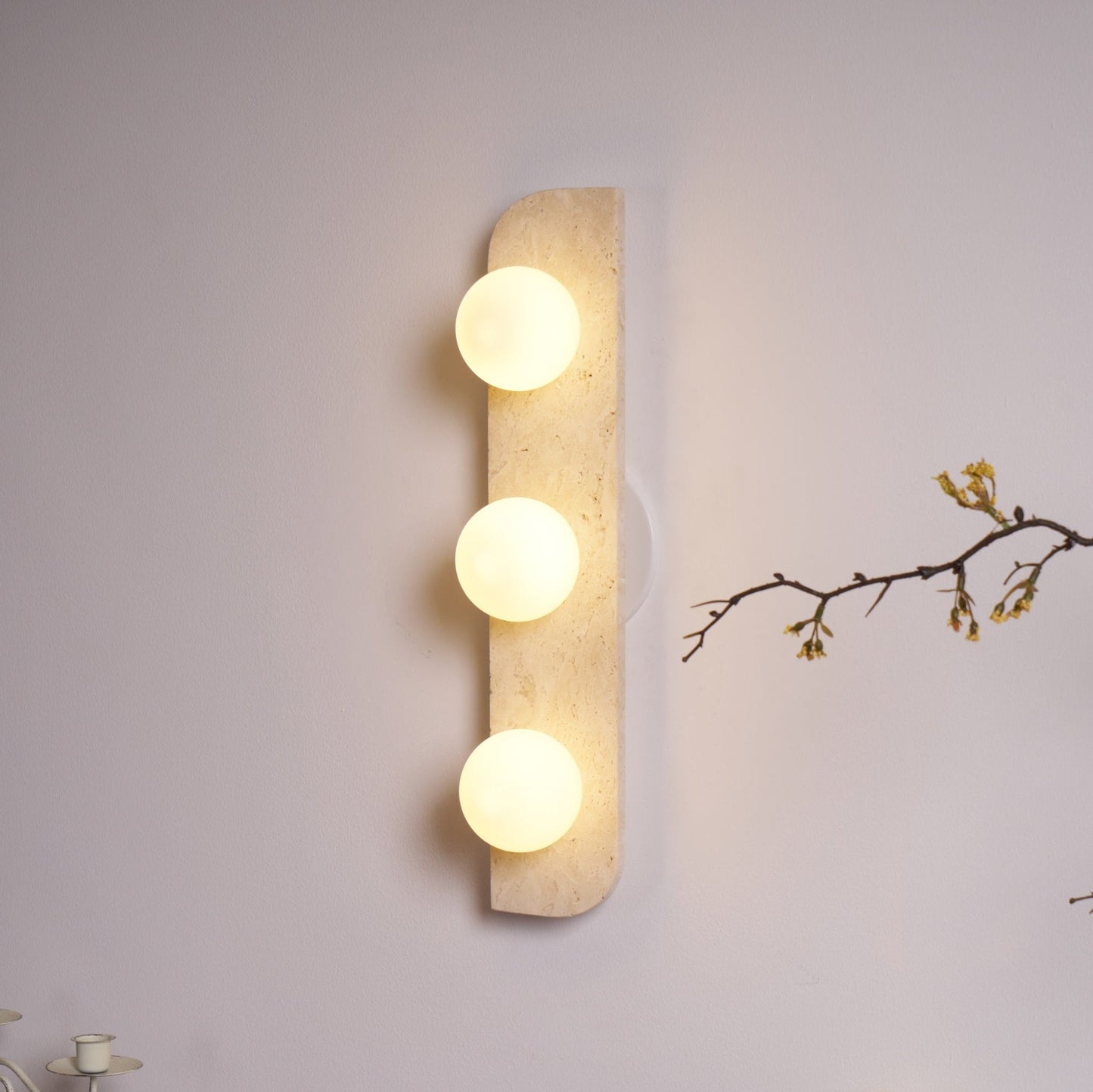Alsilis Minimalist Travertine Wall Light