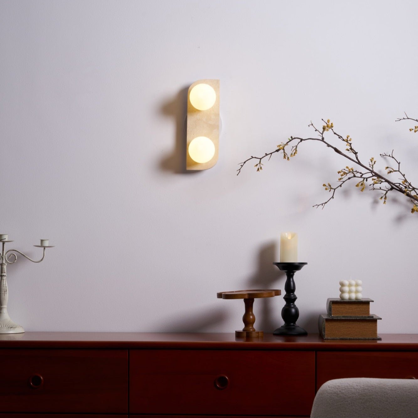Alsilis Minimalist Travertine Wall Light
