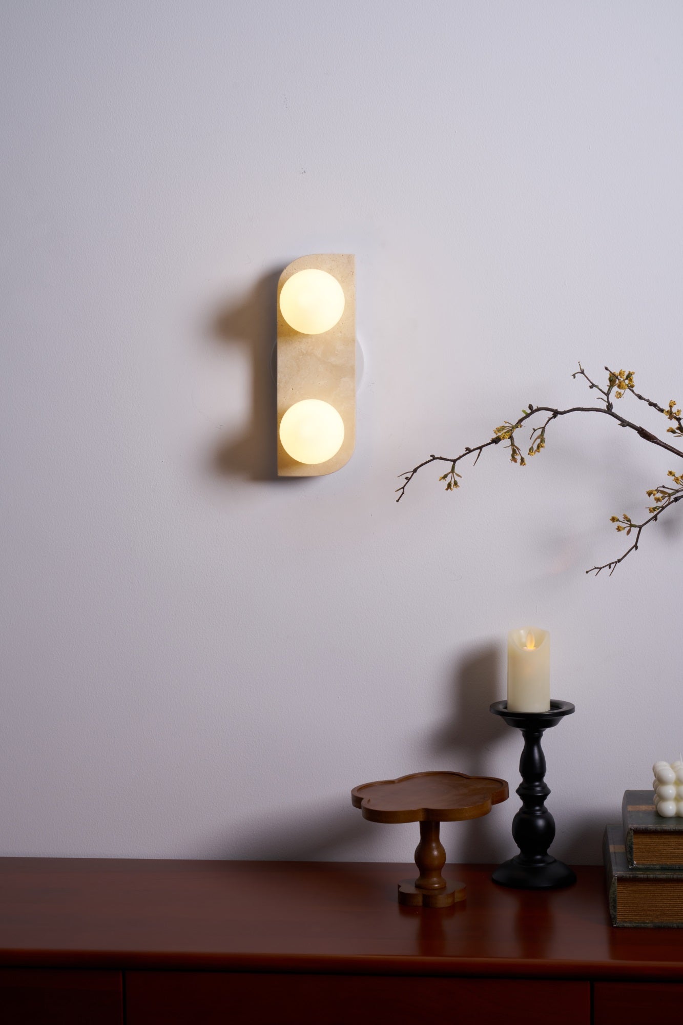 Alsilis Minimalist Travertine Wall Light