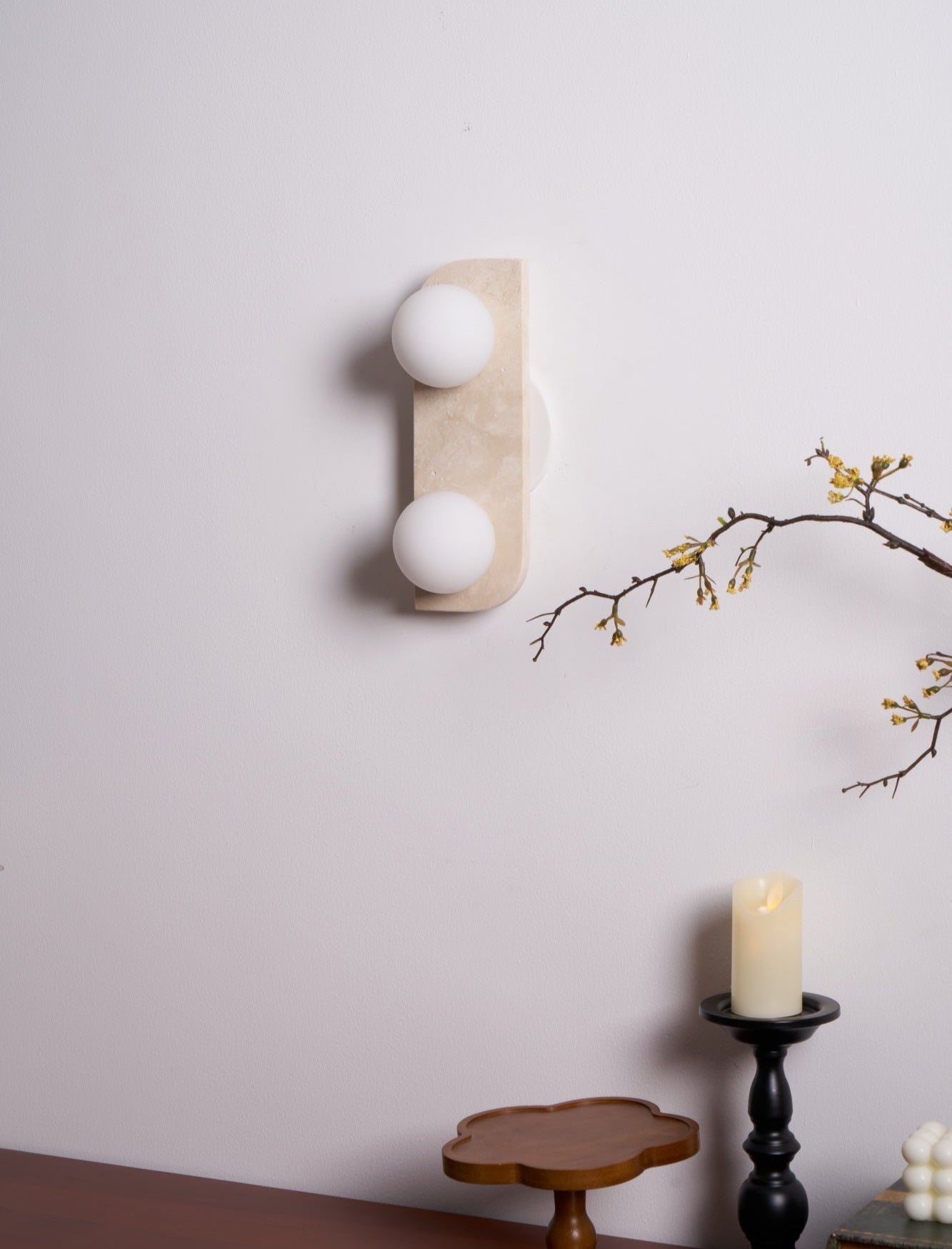 Alsilis Minimalist Travertine Wall Light