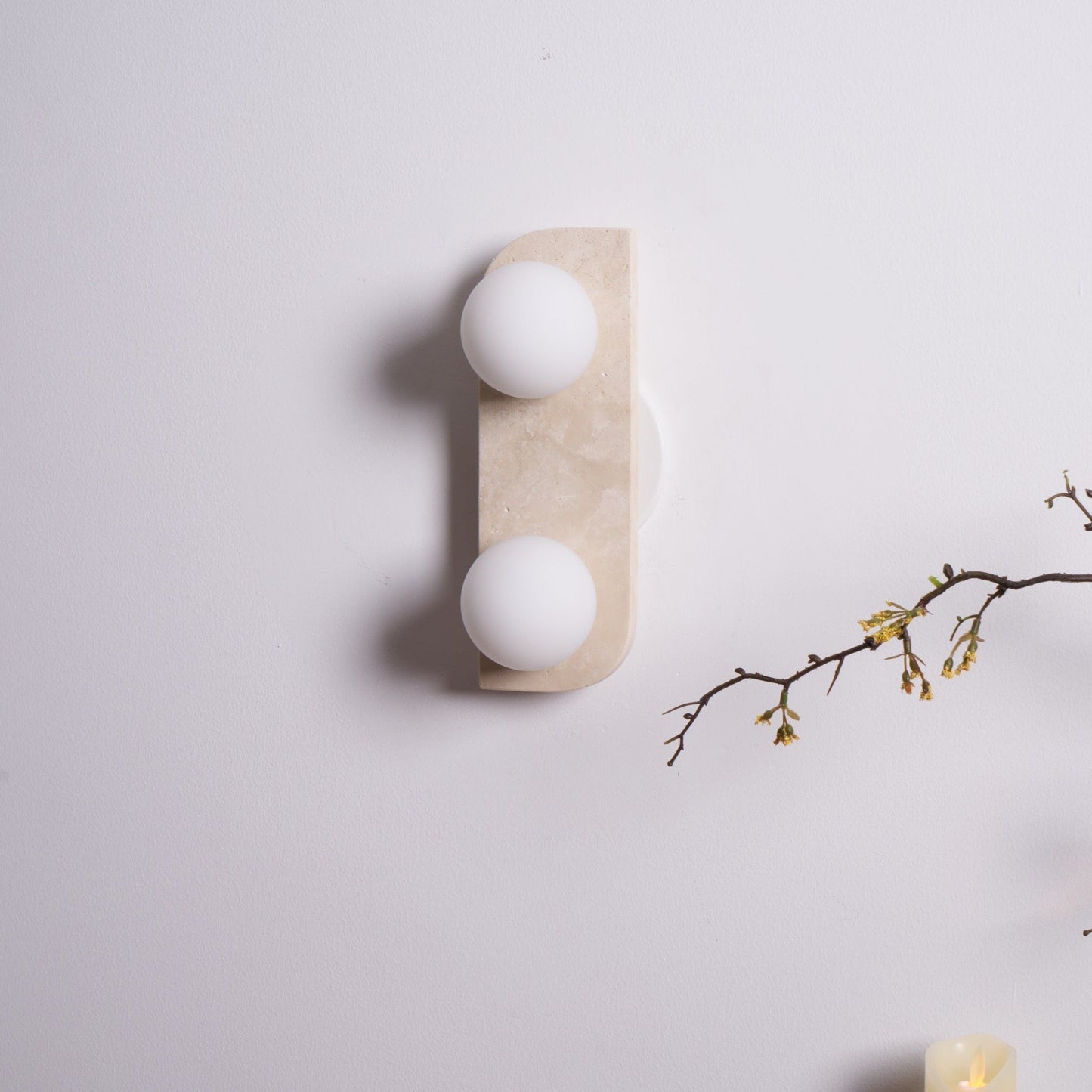 Alsilis Minimalist Travertine Wall Light