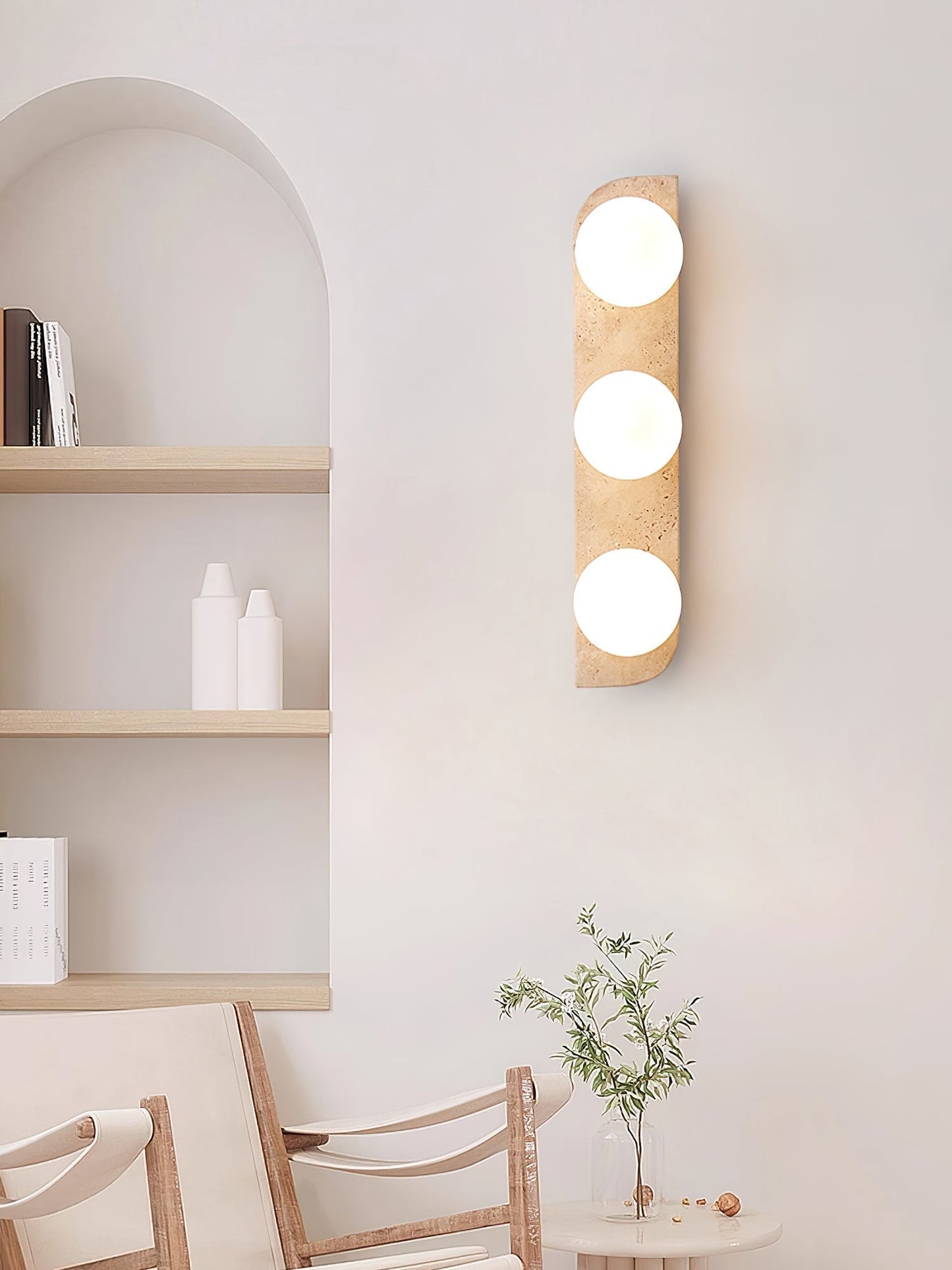 Alsilis Minimalist Travertine Wall Light