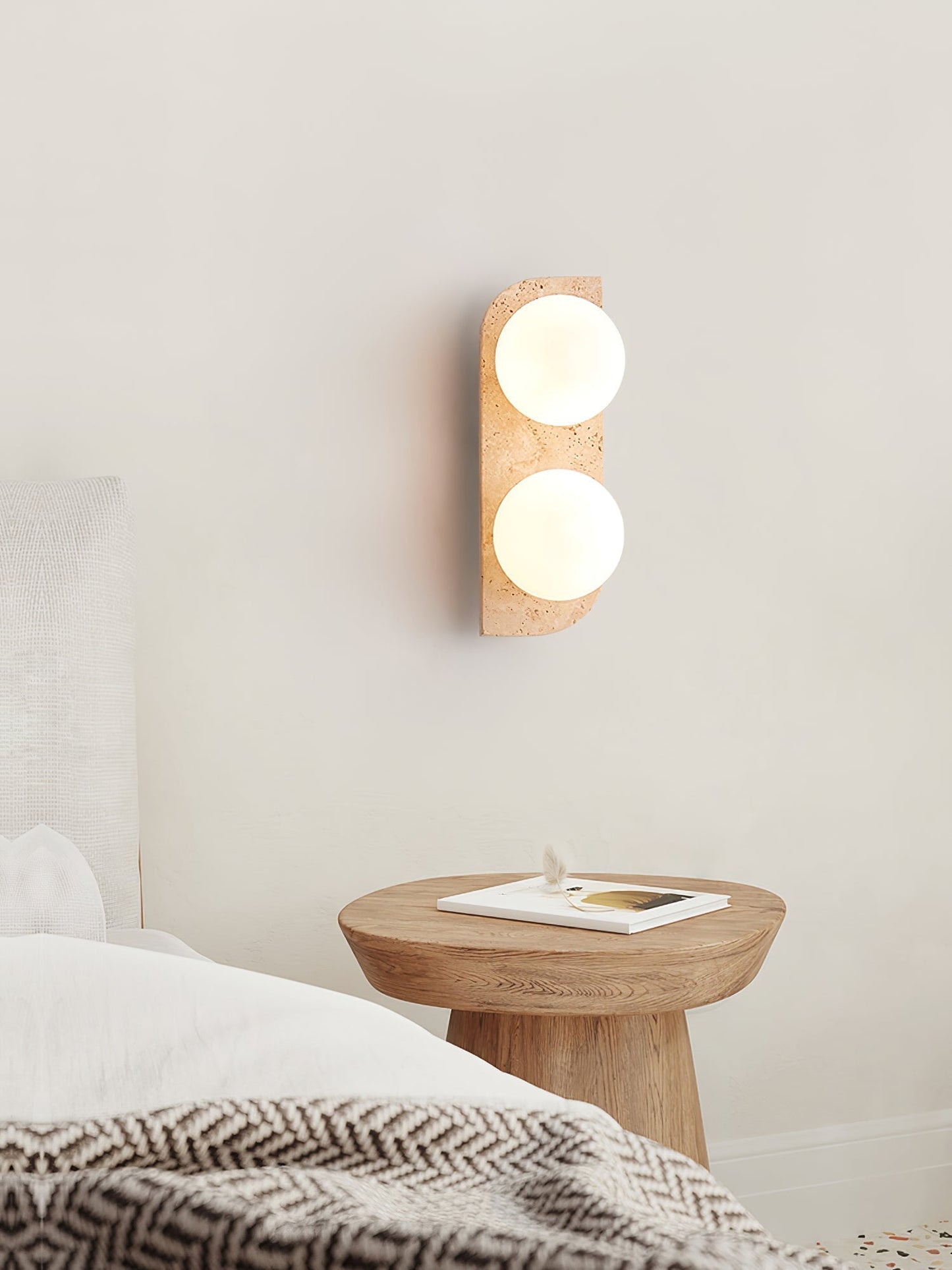 Alsilis Minimalist Travertine Wall Light
