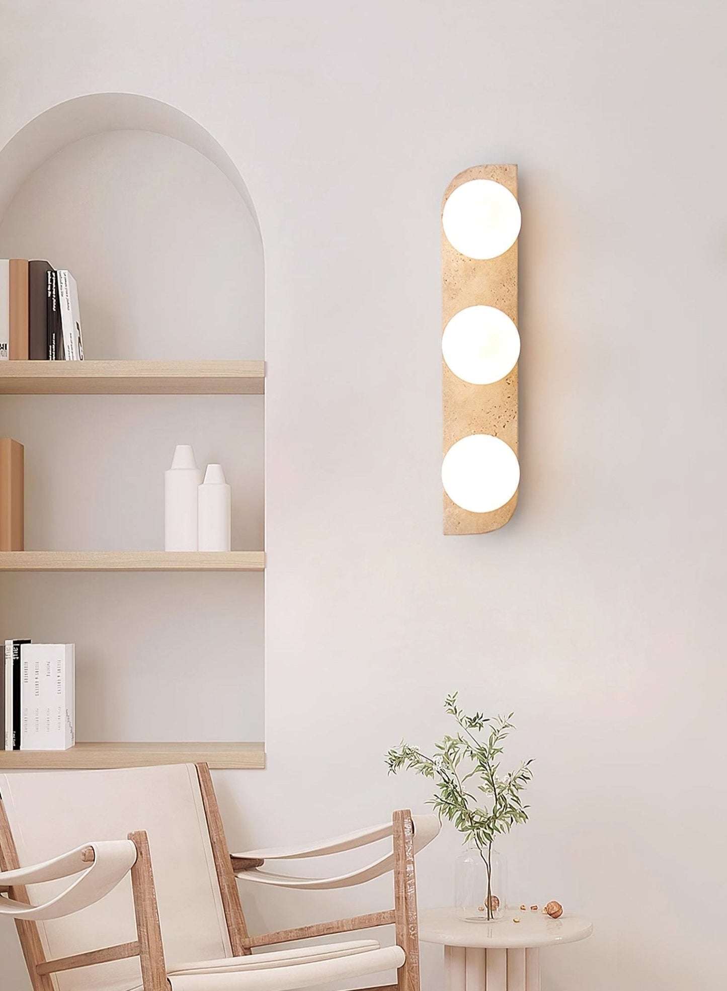 Alsilis Minimalist Travertine Wall Light