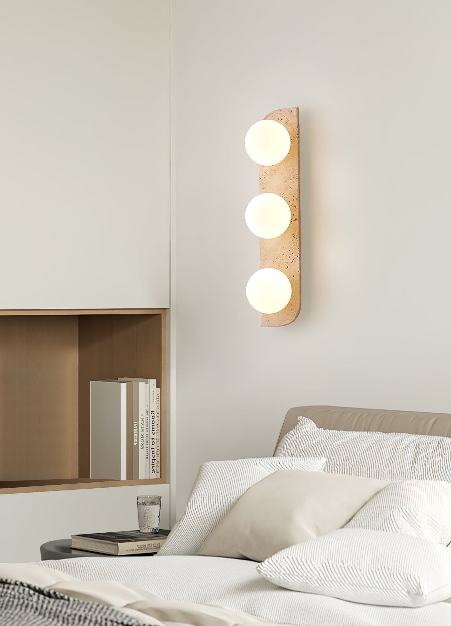 Alsilis Minimalist Travertine Wall Light