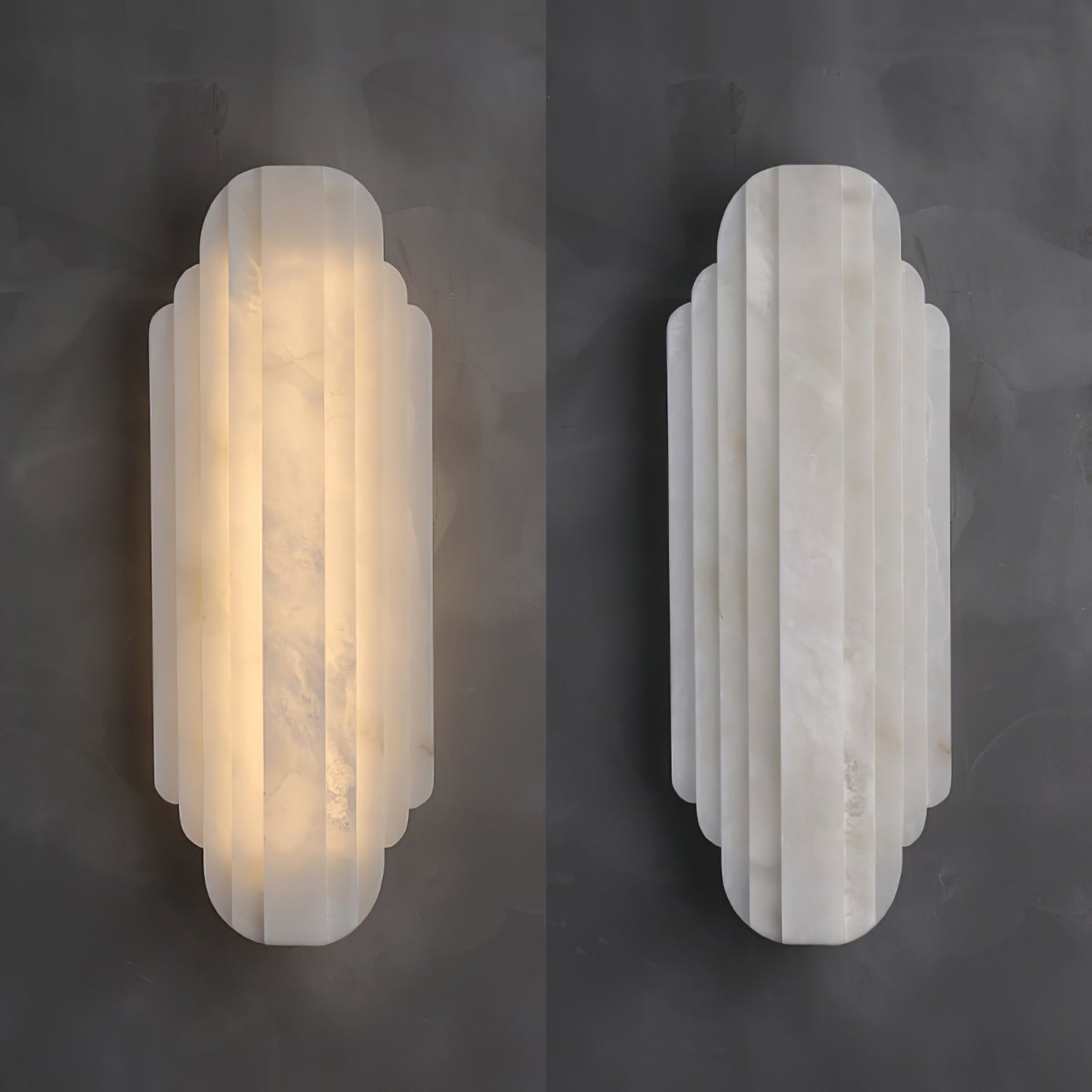Avthaaris Art Deco Alabaster Wall Light
