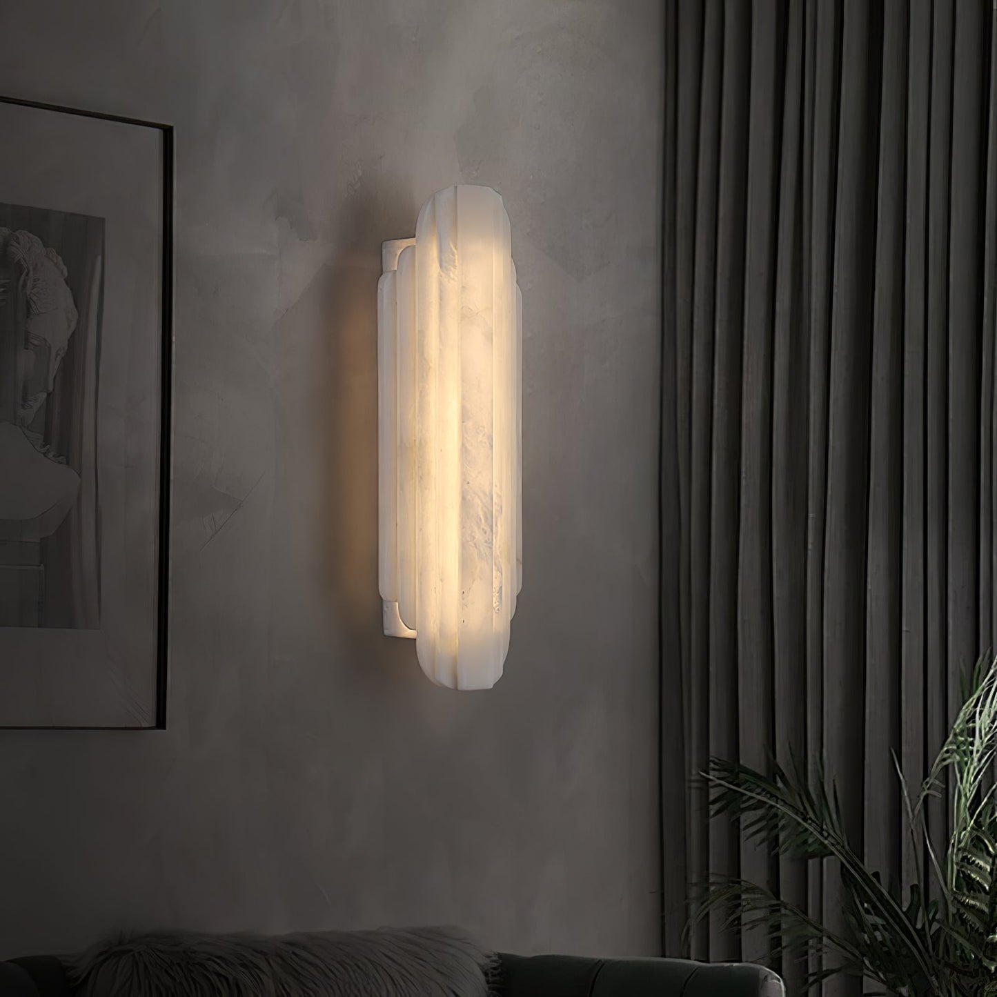 Avthaaris Art Deco Alabaster Wall Light