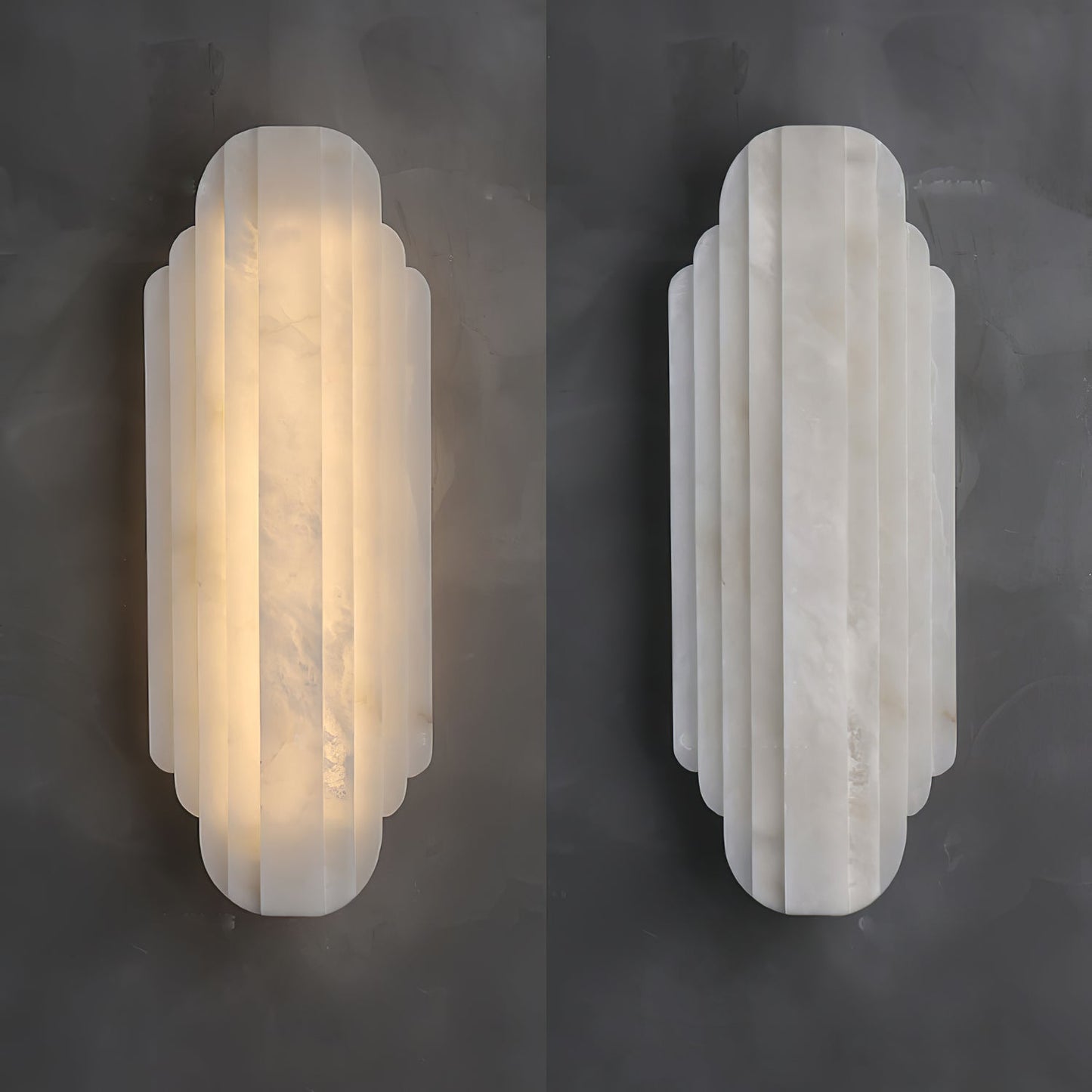 Avthaaris Art Deco Alabaster Wall Light