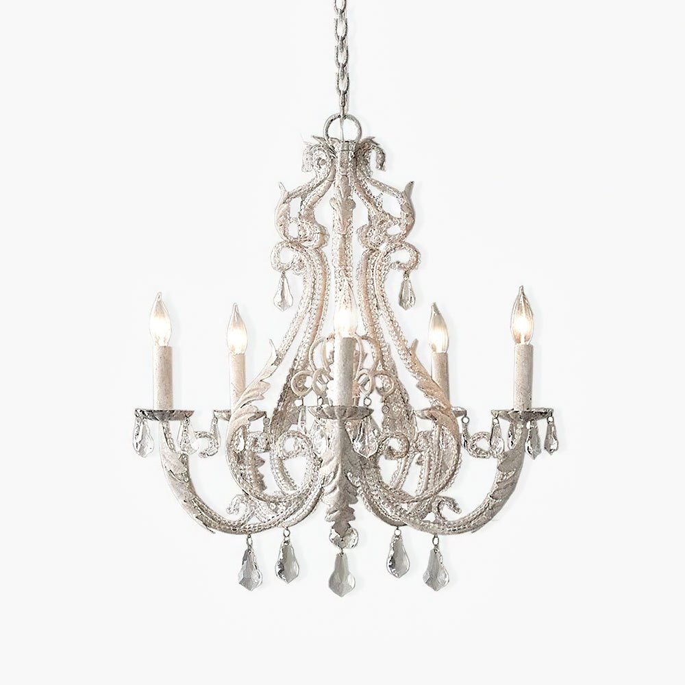 Lustra Pendant Lamp Candle Holder Crystal Beads